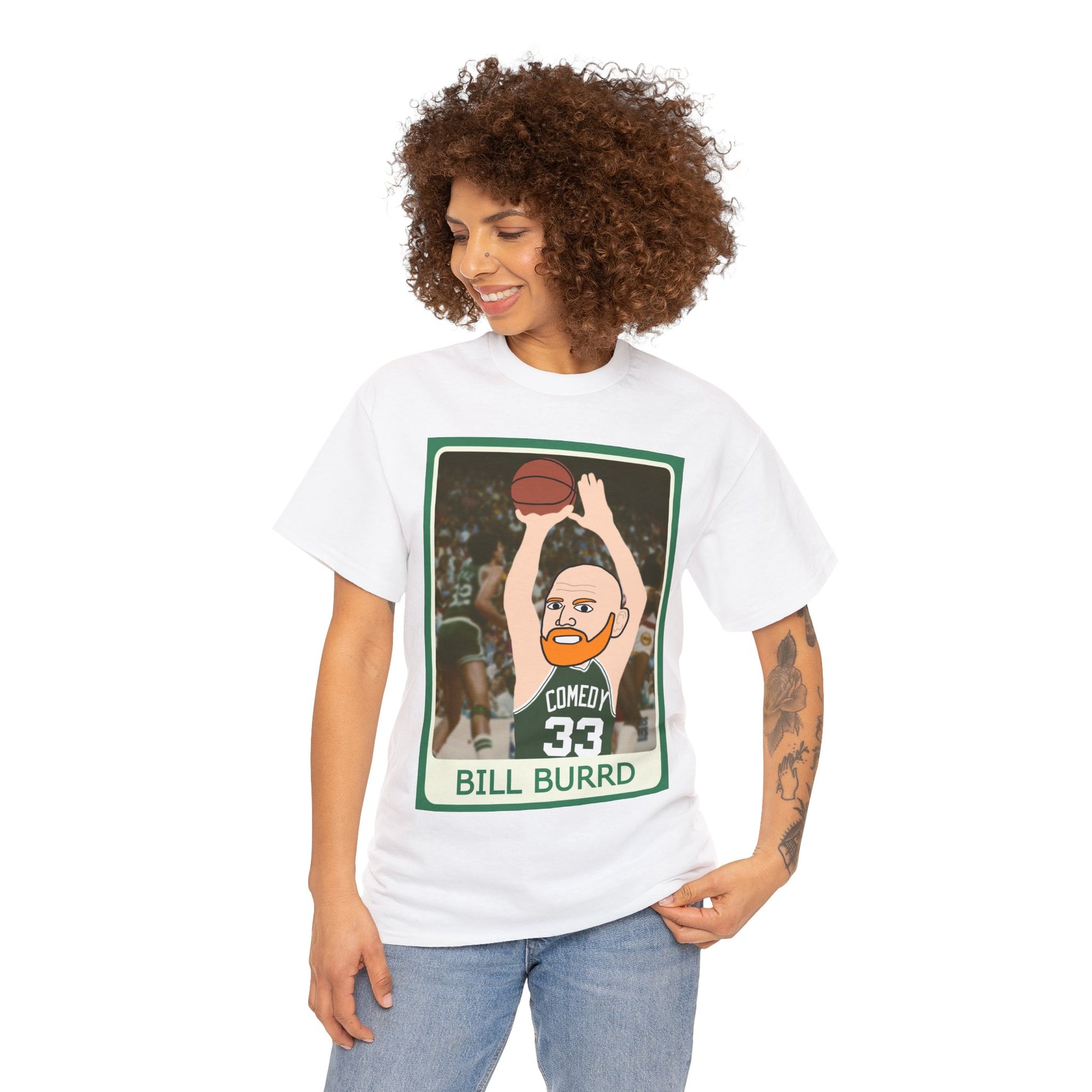 Bill Burr T-shirt Boston Celtics Tshirt Larry Bird Shirt Monday Morning Podcast Merch Podcast Gift Celtics Fan Gift Basketball Fan Gift Next Cult Brand Bill Burr, Monday Morning Podcast, Podcasts, Stand-up Comedy