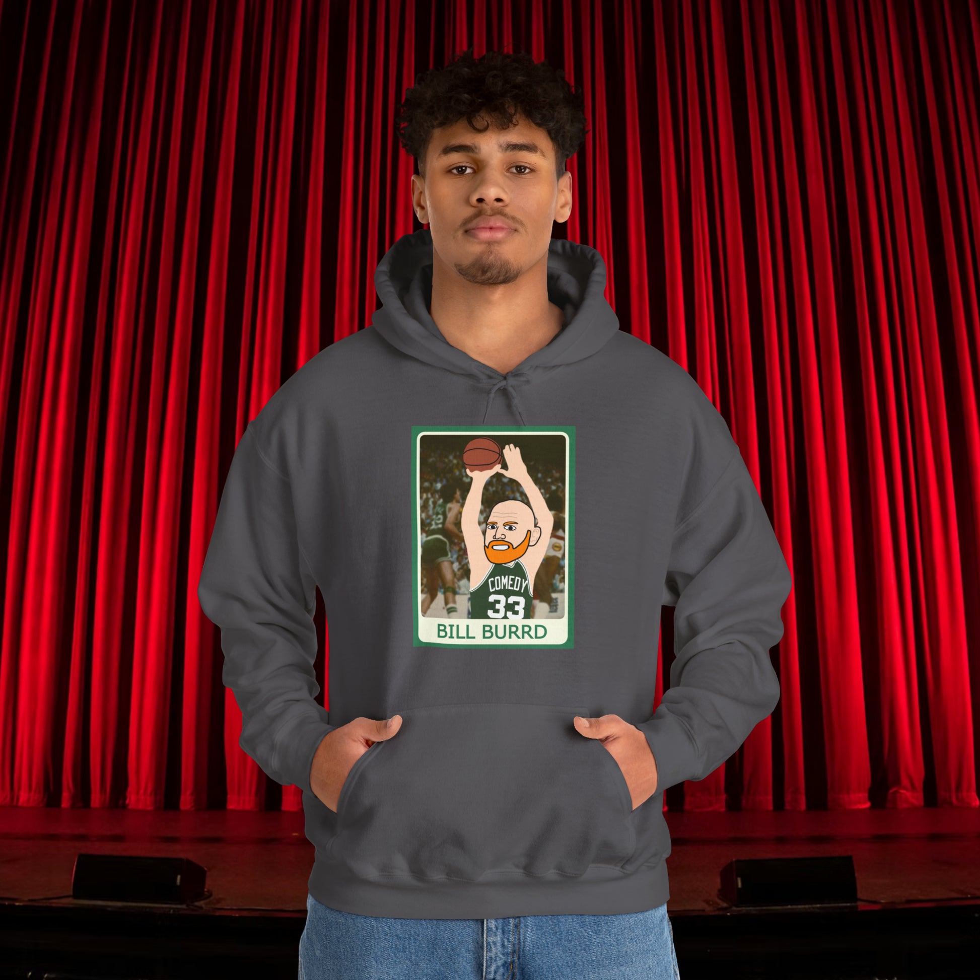 Bill Burr Hoodie Boston Celtics Hoodie Larry Bird Hoodie Monday Morning Podcast Merch Podcast Gift Celtics Fan Gift Basketball Fan Gift Next Cult Brand Bill Burr, Monday Morning Podcast, Podcasts, Stand-up Comedy