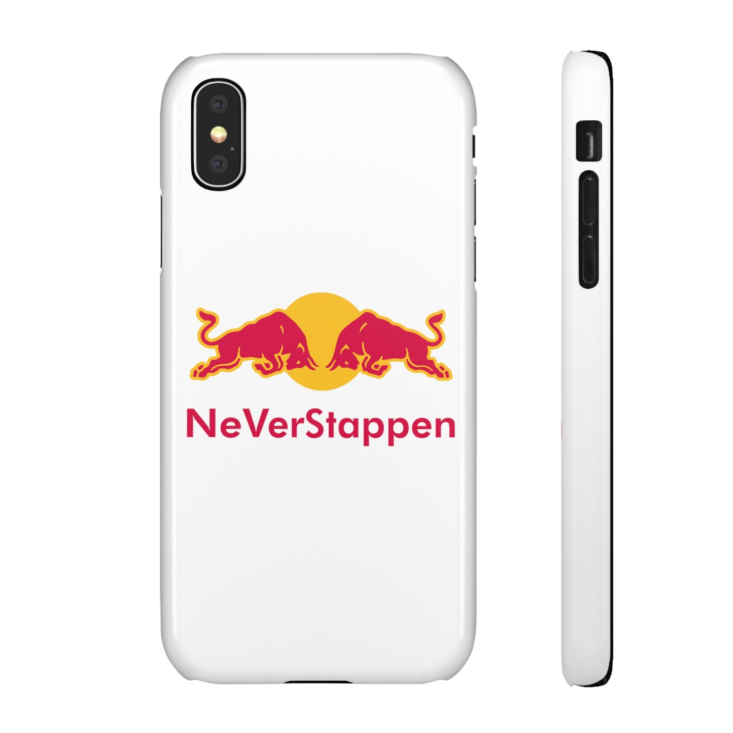 NeVerStappen Red Bull Formula 1 F1 Max Verstappen Snap Case iPhone X Glossy Mobile Phone Cases F1 Max Verstappen Red Bull Printify