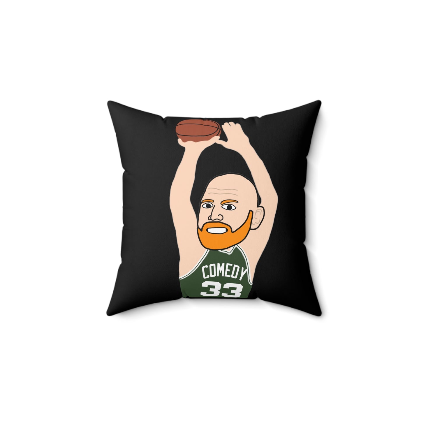 Bill Burrd Boston Celtics Larry Bird Bill Burr Square Pillow Next Cult Brand