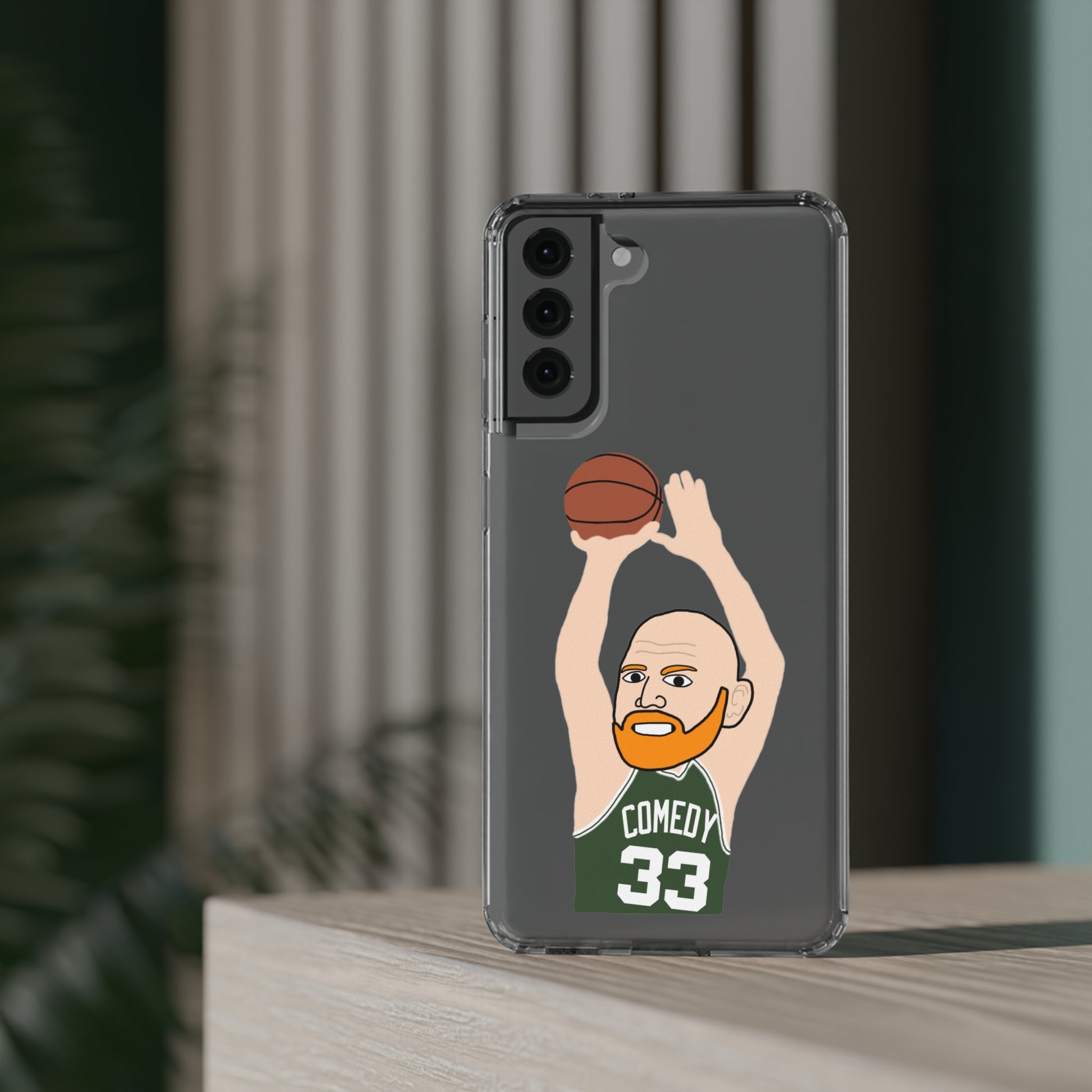 Bill Burrd Boston Celtics Larry Bird Bill Burr Clear Case Mobile Phone Cases Basketball Bill Burr Boston Celtics Monday Morning Podcast NBA Podcasts Stand-up Comedy Printify