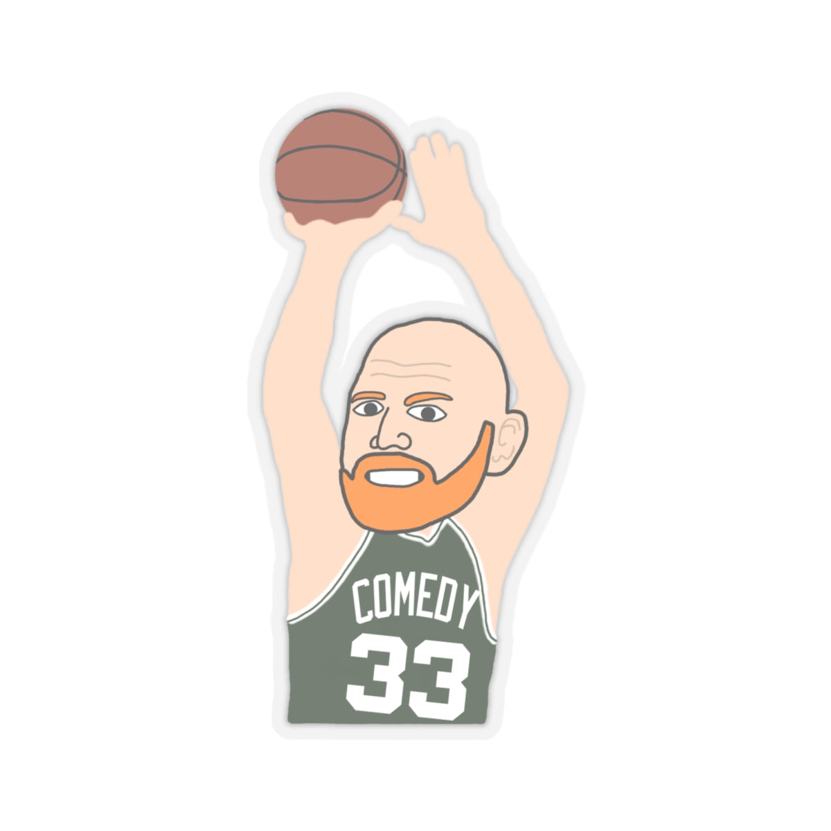 Bill Burrd Boston Celtics Larry Bird Bill Burr Stickers Stickers Basketball Bill Burr Boston Celtics Monday Morning Podcast NBA Podcasts Stand-up Comedy Printify