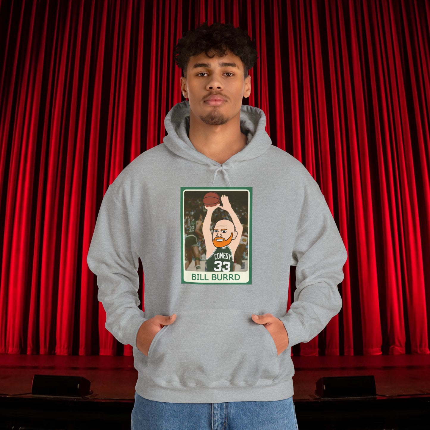 Bill Burr Hoodie Boston Celtics Hoodie Larry Bird Hoodie Monday Morning Podcast Merch Podcast Gift Celtics Fan Gift Basketball Fan Gift Next Cult Brand Bill Burr, Monday Morning Podcast, Podcasts, Stand-up Comedy