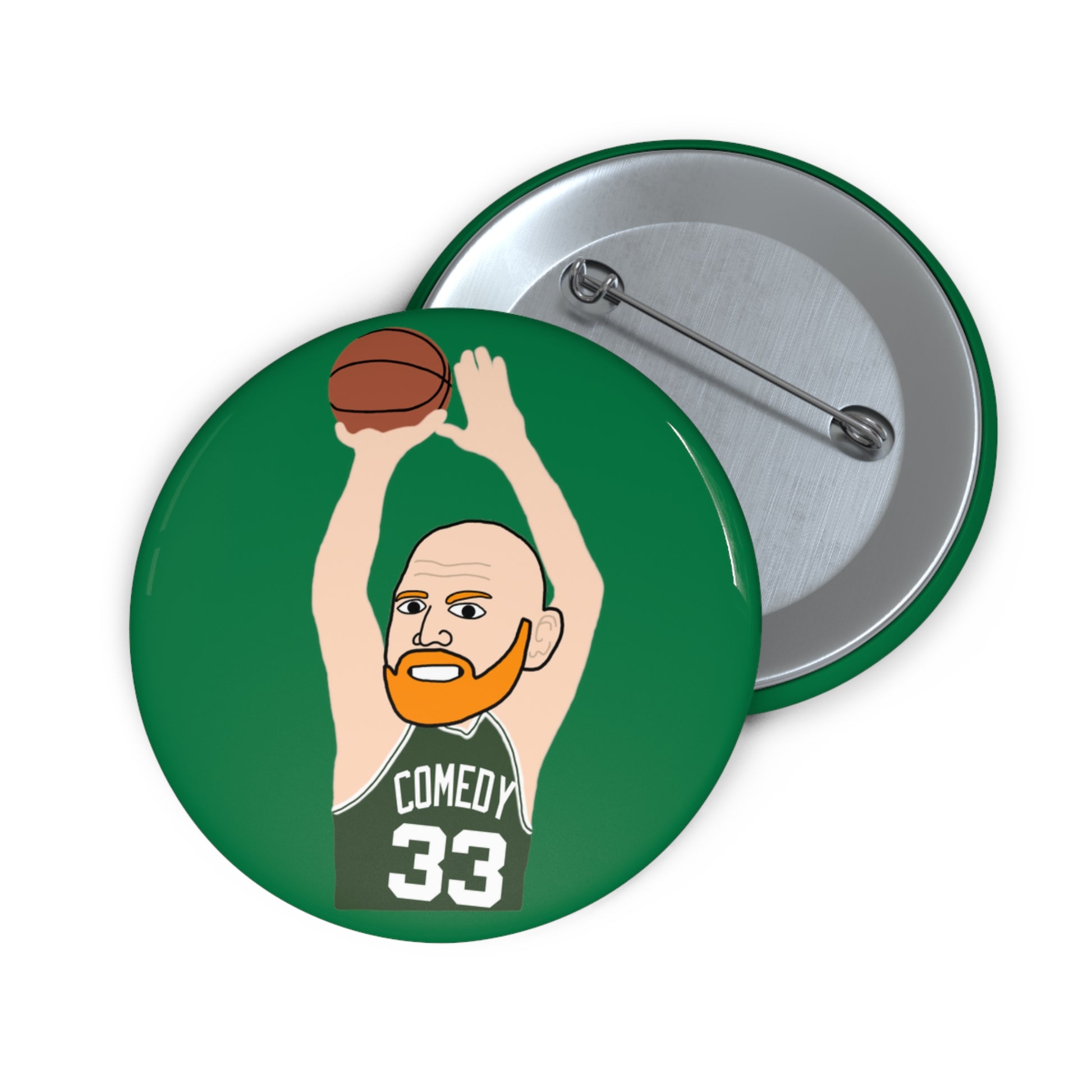 Bill Burrd Boston Celtics Larry Bird Bill Burr Pin Button Next Cult Brand