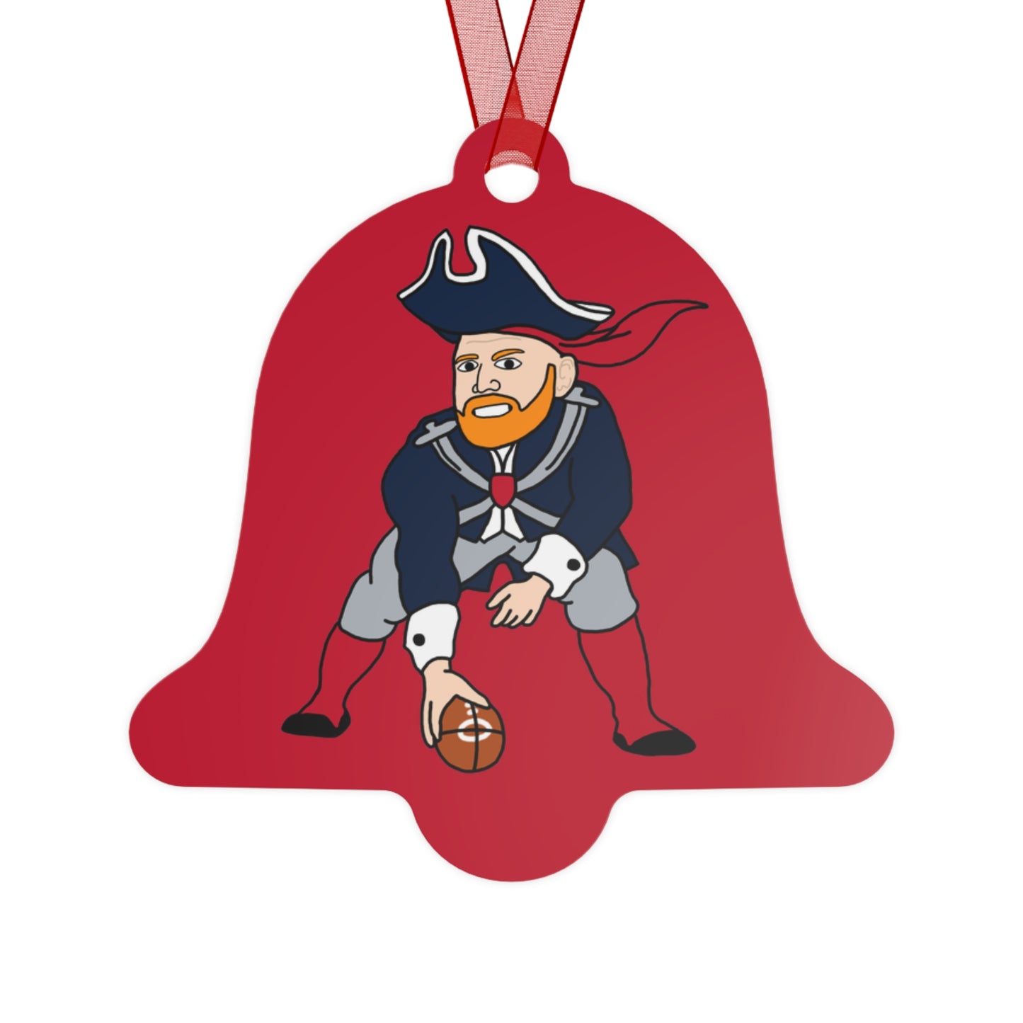 Bill Burrdy New England Patriots NFL Tom Brady Bill Burr Metal Ornaments Christmas American Football Bill Burr Monday Morning Podcast New England Patriots NFL Podcasts Stand-up Comedy Printify