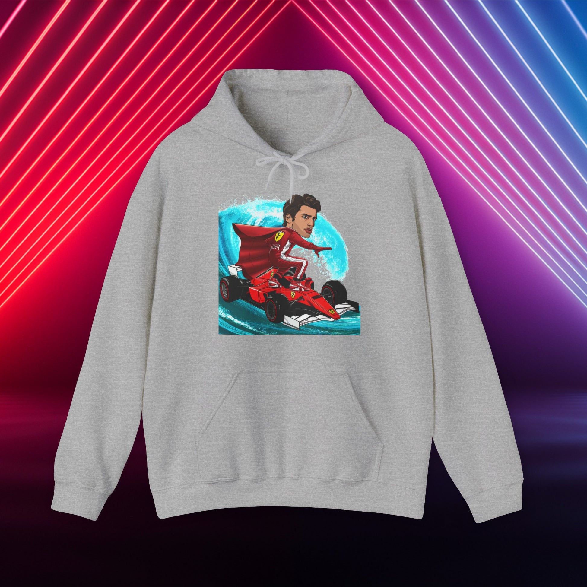 Carlos Sainz Hoodie Carlos Sainz Jumper Smooth Operator Pullover Ferrari Hoodie Formula 1 Hoodie F1 Hoodie Ferrari Gift Ferrari Fan Gift Sport Grey Hoodies Carlos Sainz F1 Ferrari Printify