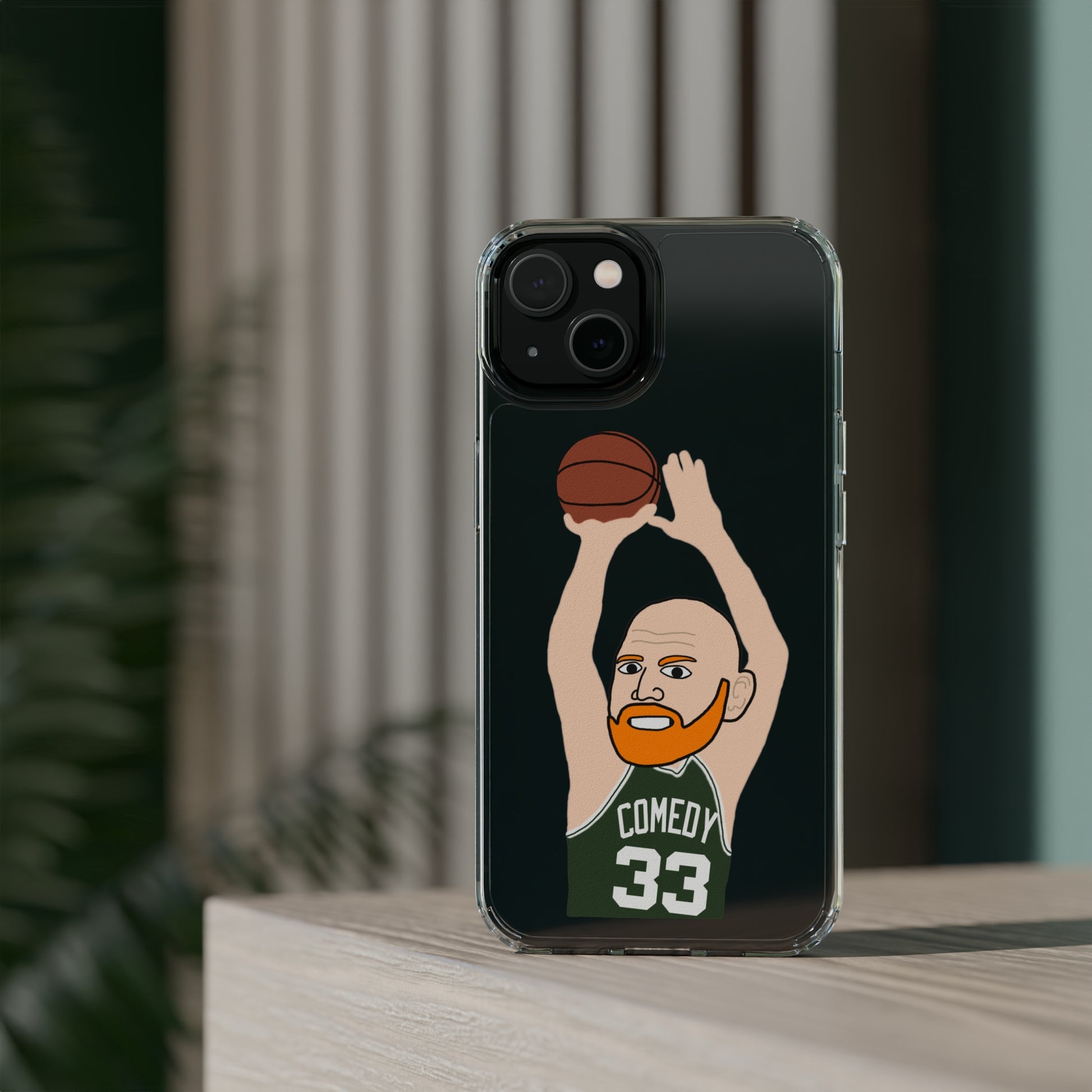 Bill Burrd Boston Celtics Larry Bird Bill Burr Clear Case Mobile Phone Cases Basketball Bill Burr Boston Celtics Monday Morning Podcast NBA Podcasts Stand-up Comedy Printify