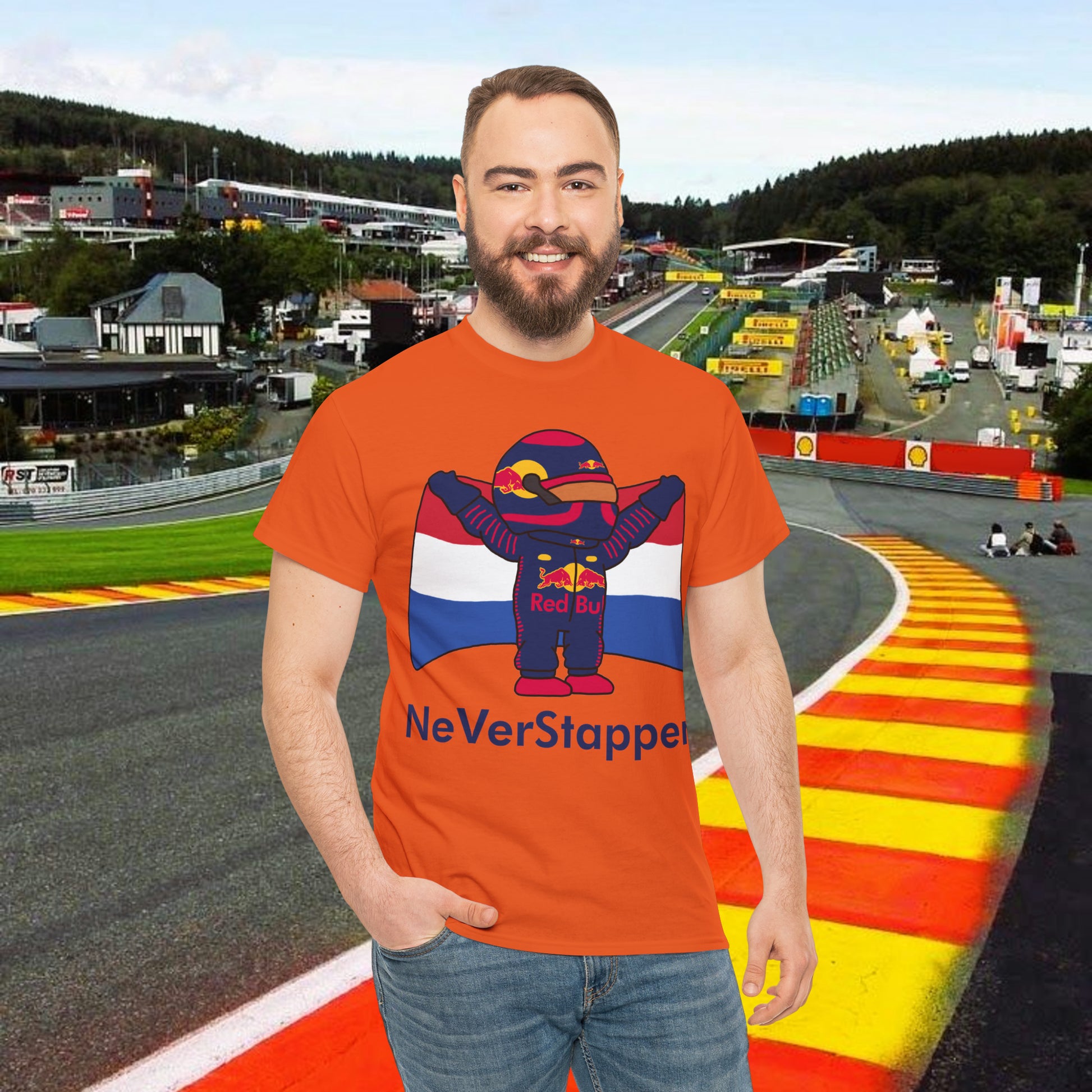 Max Verstappen T-Shirt Verstappen shirt Red Bull T shirt F1 tshirt Formula 1 tee F1 Gift Formula 1 Gift Red Bull Fan Gift Funny Racing Shirt Orange T-shirts F1 Max Verstappen Red Bull Printify