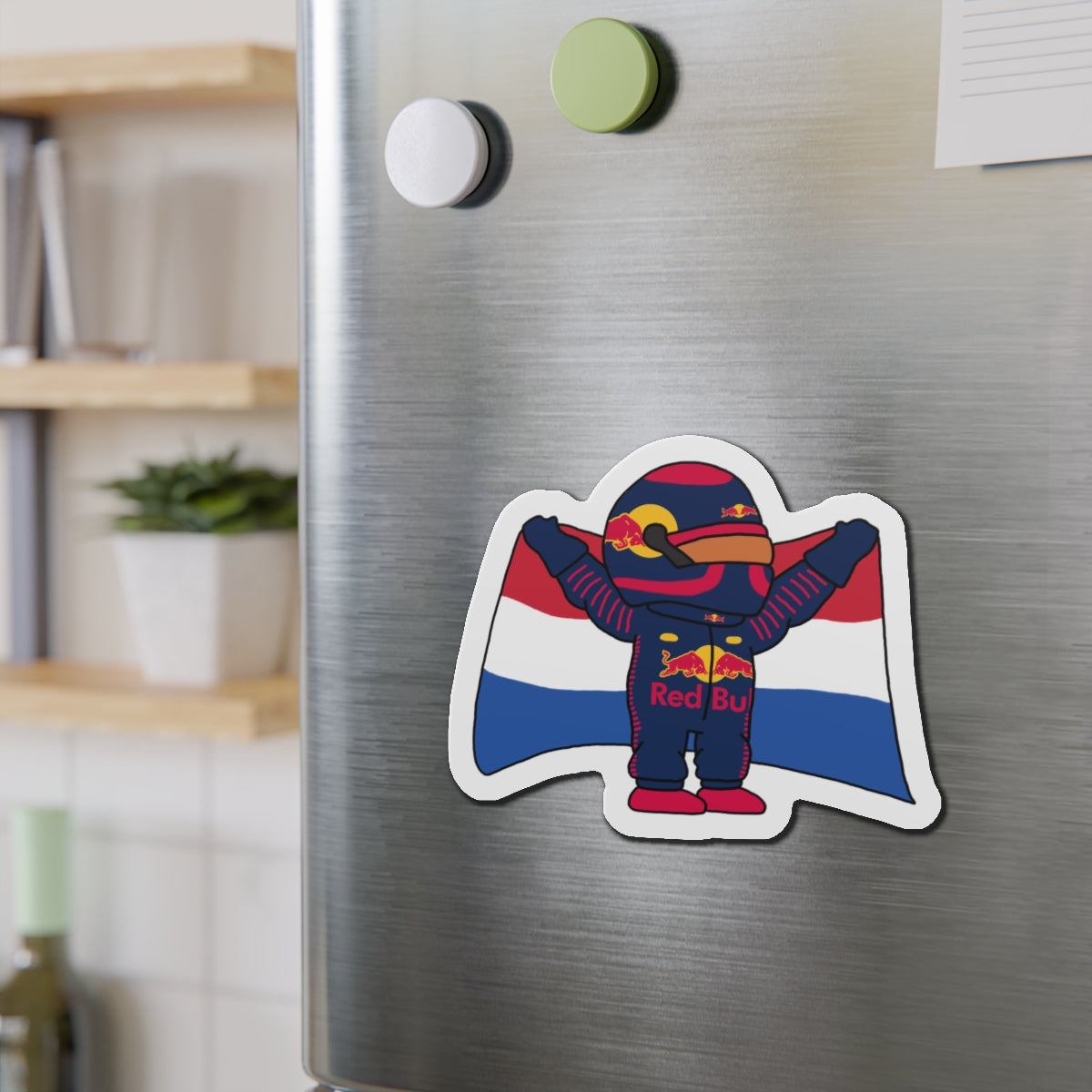 NeVerStappen Red Bull Formula 1 F1 Max Verstappen Magnets 5" x 5" Die-Cut 1 pc Magnets F1 Max Verstappen Red Bull Printify