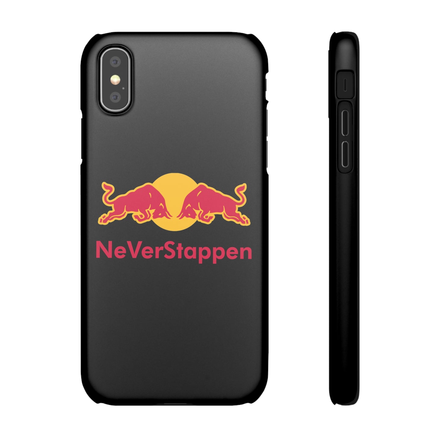 NeVerStappen Red Bull Formula 1 F1 Max Verstappen Snap Case iPhone XS Matte Mobile Phone Cases F1 Max Verstappen Red Bull Printify