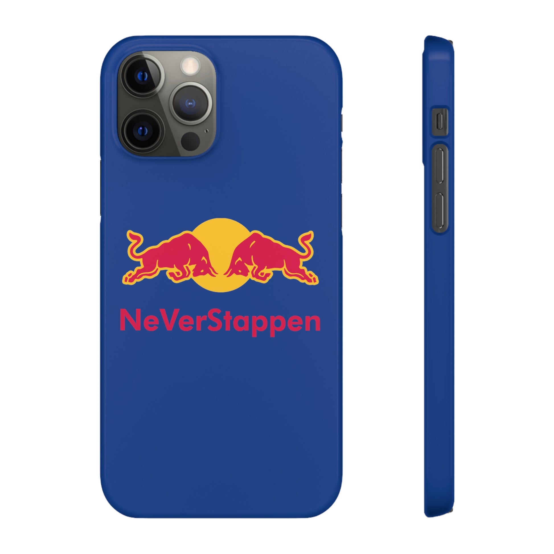 NeVerStappen Red Bull Formula 1 F1 Max Verstappen Snap Case iPhone 12 Pro Glossy Mobile Phone Cases F1 Max Verstappen Red Bull Printify