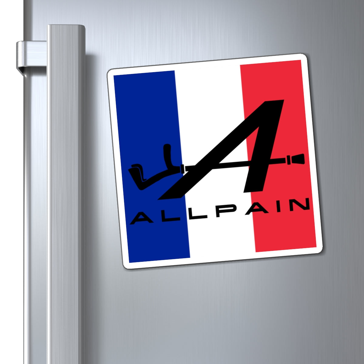 Allpain Alpine F1 Formula 1 Pierre Gasly Esteban Ocon Magnet 6" × 6" Magnets Alpine F1 Printify