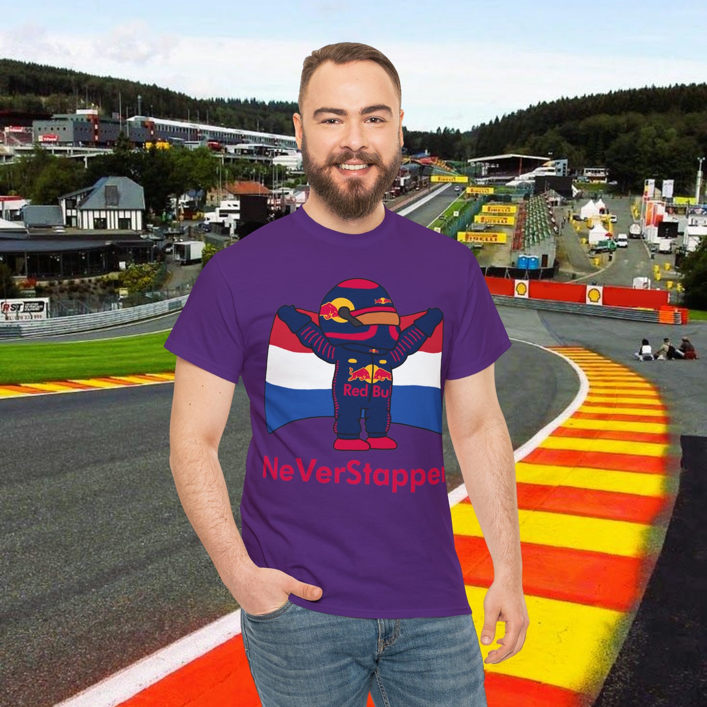 Max Verstappen T-Shirt Verstappen shirt Red Bull T shirt F1 tshirt Formula 1 tee F1 Gift Formula 1 Gift Red Bull Fan Gift Funny Racing Shirt Purple T-shirts F1 Max Verstappen Red Bull Printify