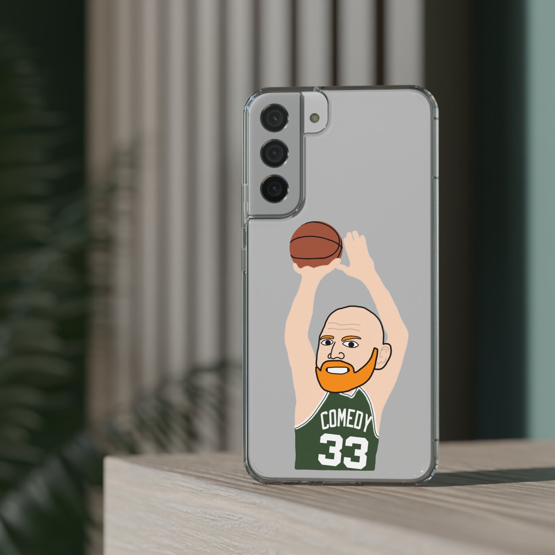 Bill Burrd Boston Celtics Larry Bird Bill Burr Clear Case Mobile Phone Cases Basketball Bill Burr Boston Celtics Monday Morning Podcast NBA Podcasts Stand-up Comedy Printify