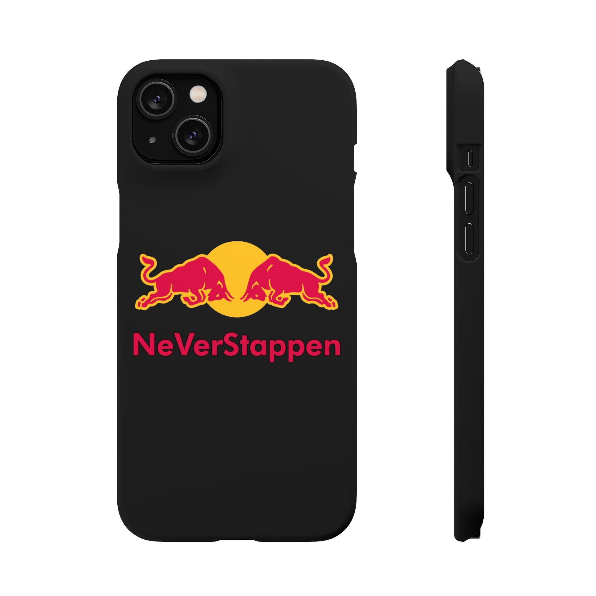 NeVerStappen Red Bull Formula 1 F1 Max Verstappen Snap Case iPhone 14 Plus Matte Mobile Phone Cases F1 Max Verstappen Red Bull Printify