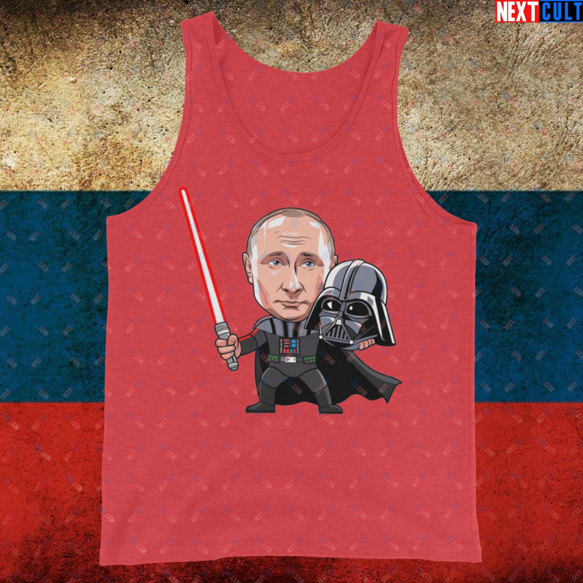 Anti Vladimir Putin Darth Vader Tank Top Red Triblend Tank Tops Politics Vladimir Putin Next Cult Brand