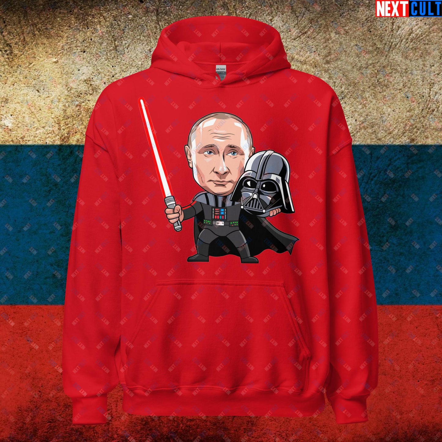 Anti Vladimir Putin Darth Vader Unisex Hoodie Red Hoodies Politics Vladimir Putin Next Cult Brand