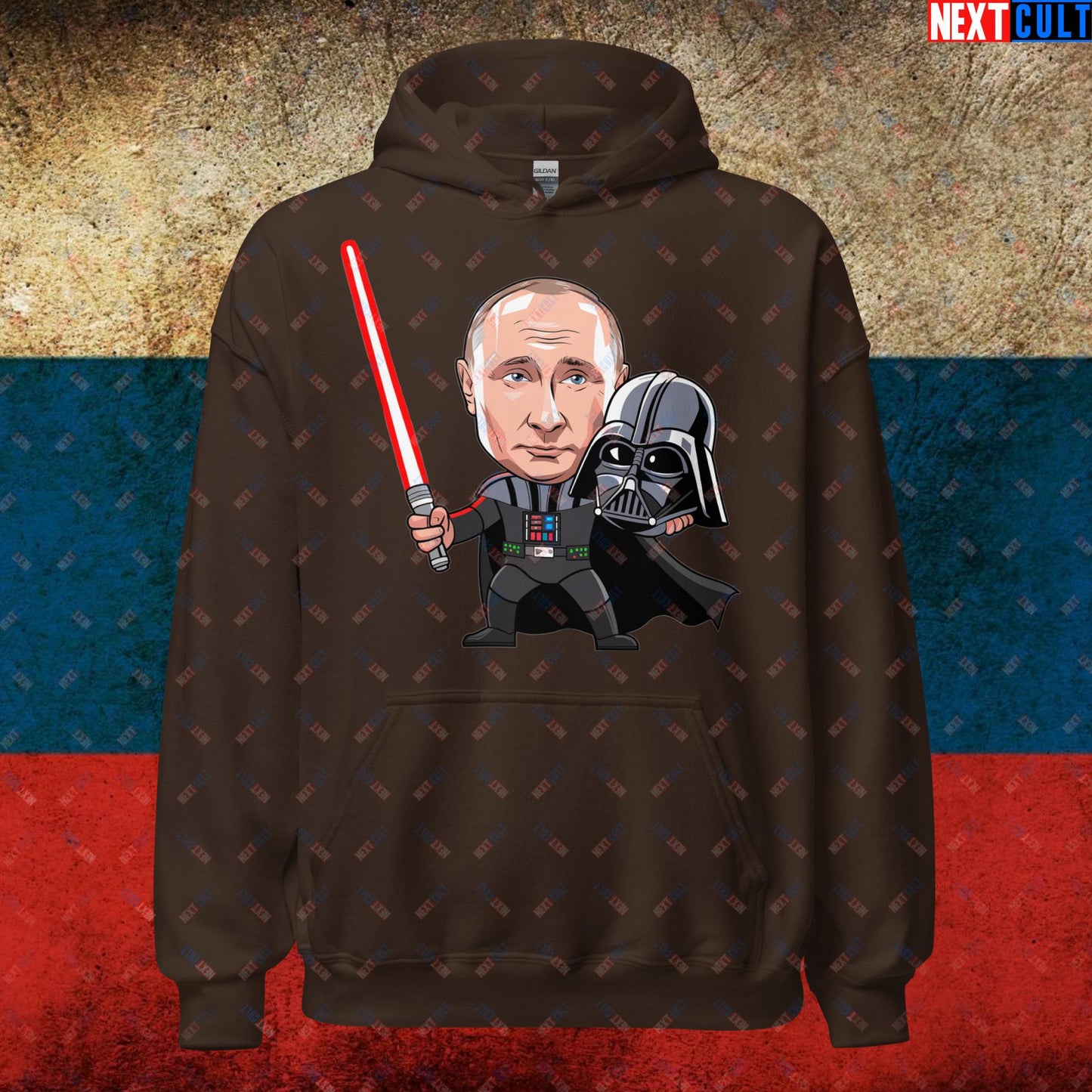 Anti Vladimir Putin Darth Vader Unisex Hoodie Dark Chocolate Hoodies Politics Vladimir Putin Next Cult Brand