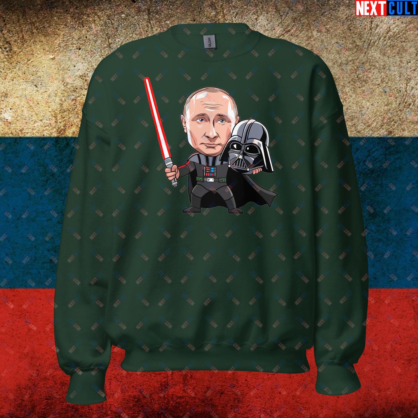 Anti Vladimir Putin Darth Vader Unisex Sweatshirt Forest Green Sweatshirts Politics Vladimir Putin Next Cult Brand