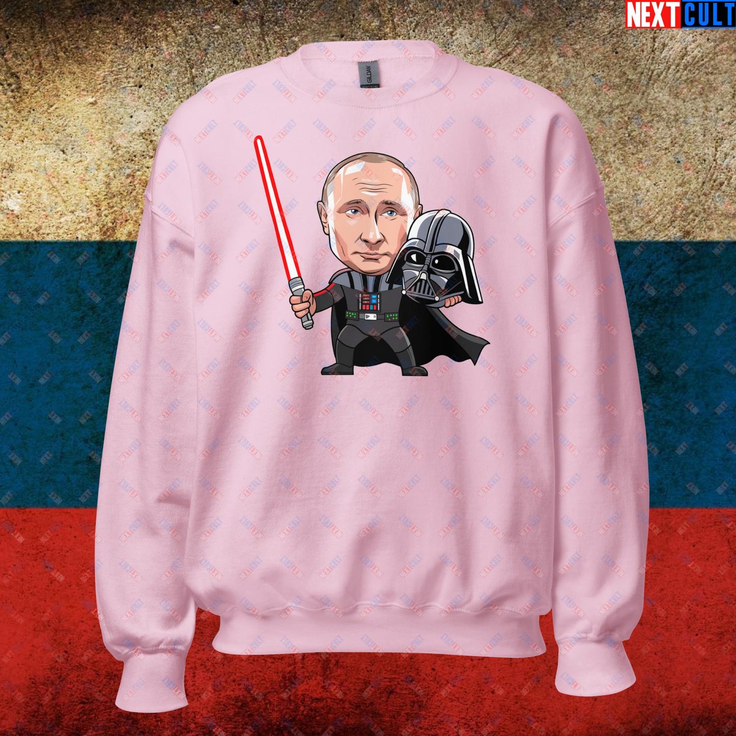 Anti Vladimir Putin Darth Vader Unisex Sweatshirt Light Pink Sweatshirts Politics Vladimir Putin Next Cult Brand