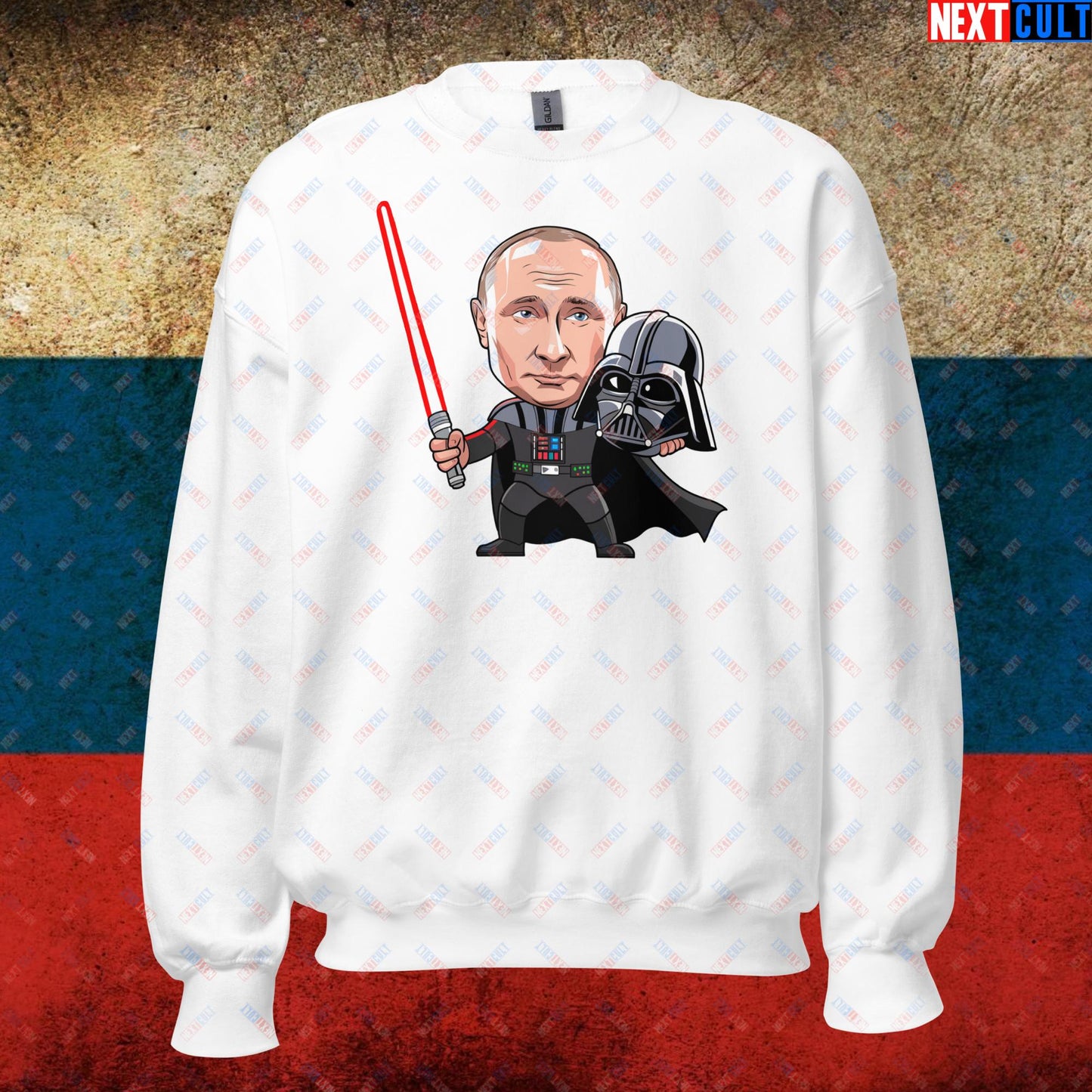 Anti Vladimir Putin Darth Vader Unisex Sweatshirt White Sweatshirts Politics Vladimir Putin Next Cult Brand