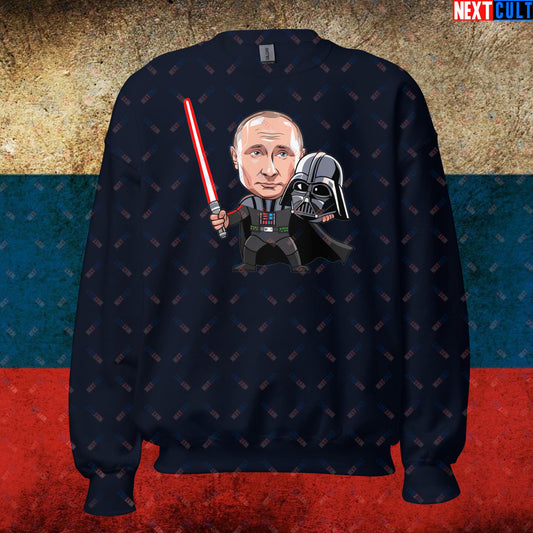 Anti Vladimir Putin Darth Vader Unisex Sweatshirt Navy Sweatshirts Politics Vladimir Putin Next Cult Brand