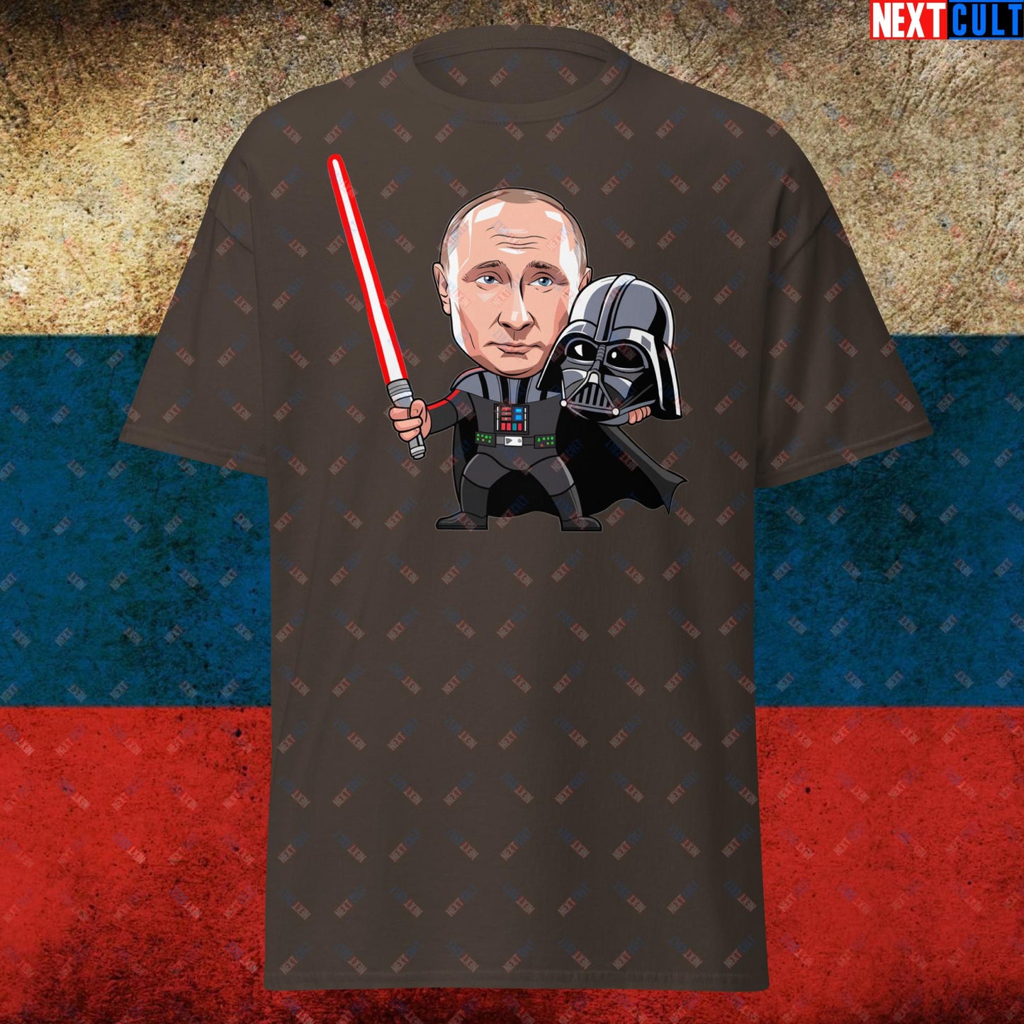 Anti Vladimir Putin Darth Vader Unisex tee Dark Chocolate T-shirts Politics Vladimir Putin Next Cult Brand