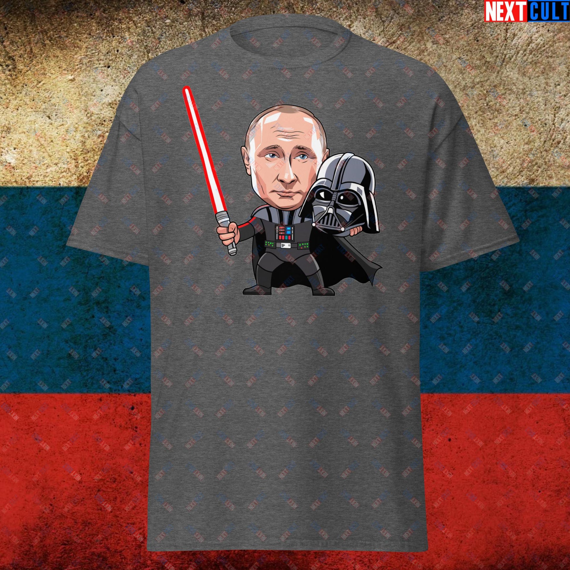 Anti Vladimir Putin Darth Vader Unisex tee Dark Heather T-shirts Politics Vladimir Putin Next Cult Brand