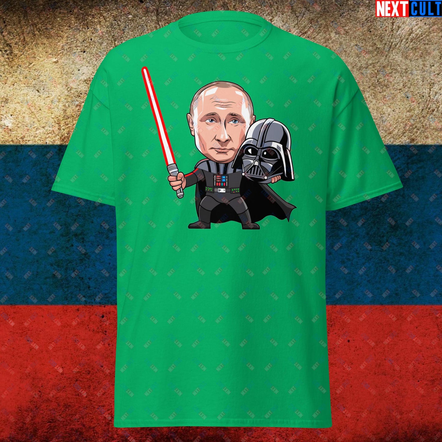 Anti Vladimir Putin Darth Vader Unisex tee Irish Green T-shirts Politics Vladimir Putin Next Cult Brand