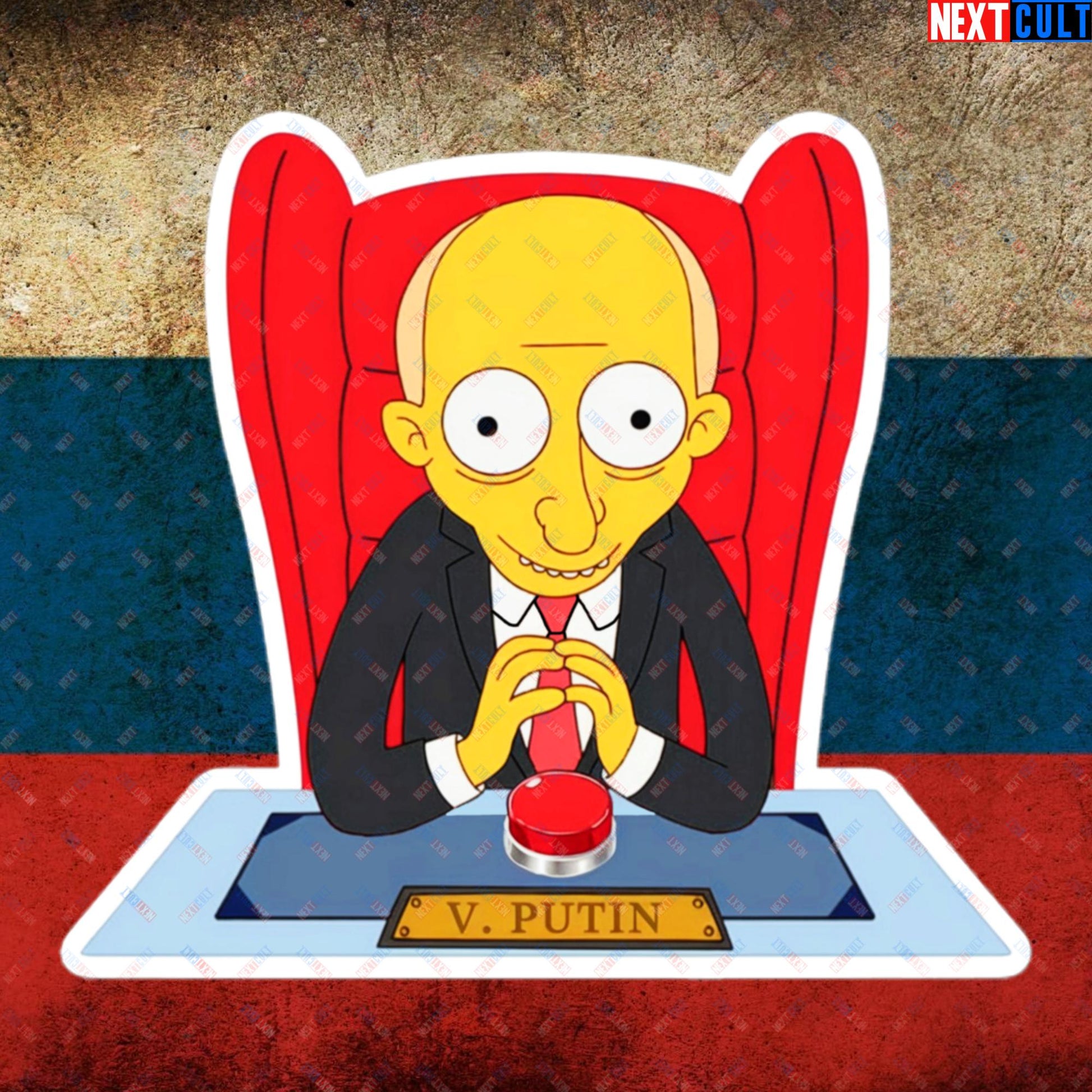 Anti Vladimir Putin Funny Mr. Burns Simpsons Bubble-free stickers Next Cult Brand