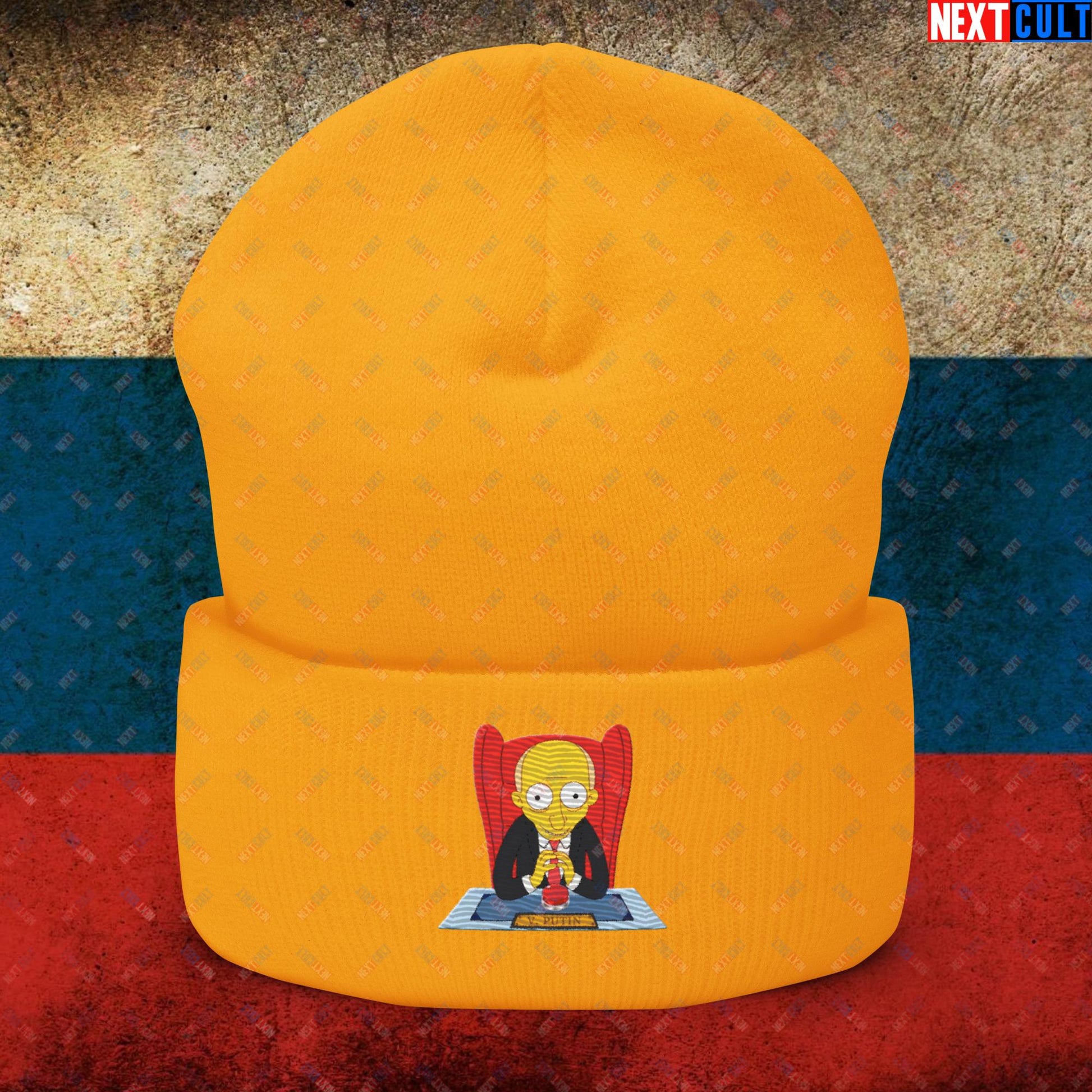 Anti Vladimir Putin Funny Mr. Burns Simpsons Cuffed Beanie Next Cult Brand