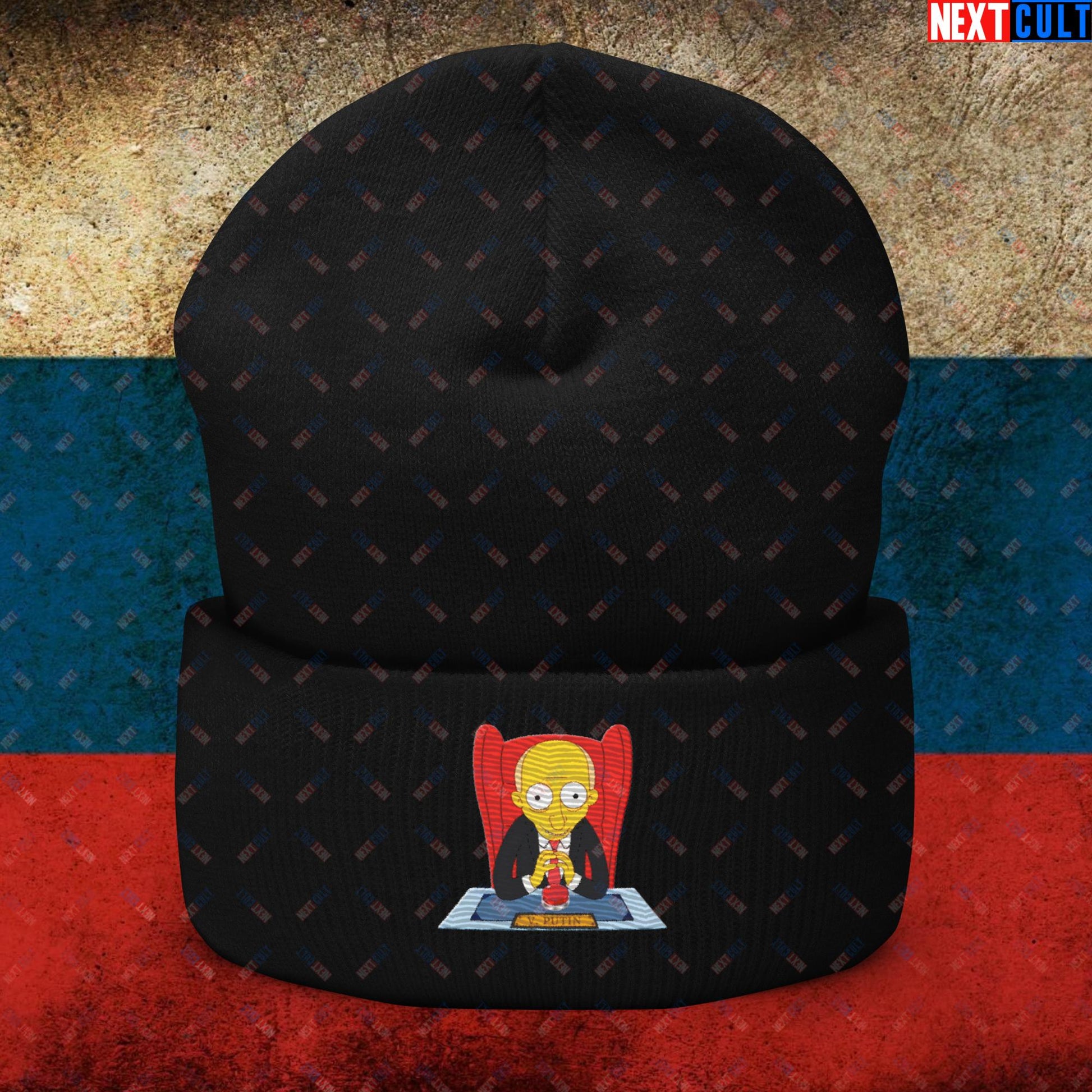 Anti Vladimir Putin Funny Mr. Burns Simpsons Cuffed Beanie Next Cult Brand