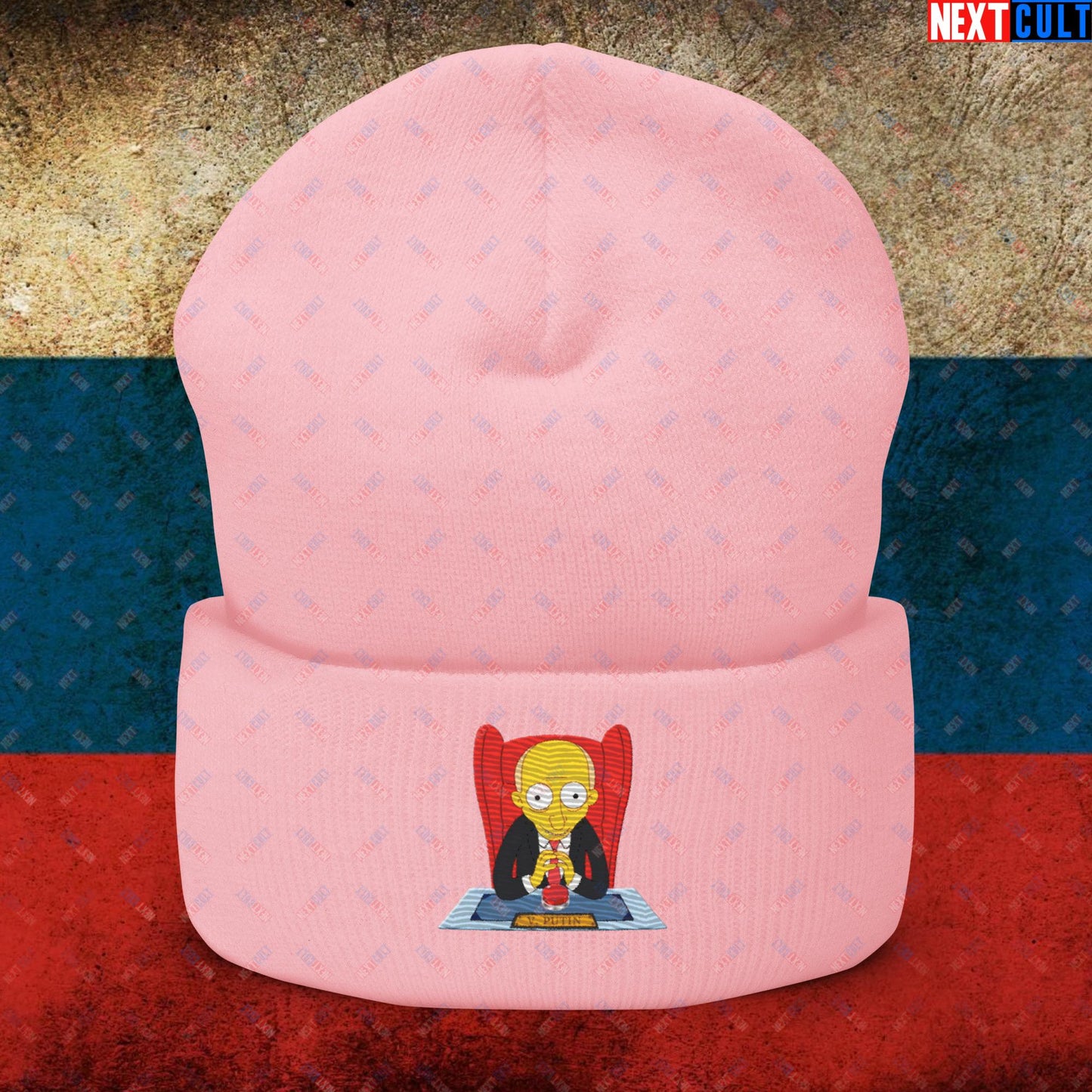 Anti Vladimir Putin Funny Mr. Burns Simpsons Cuffed Beanie Next Cult Brand