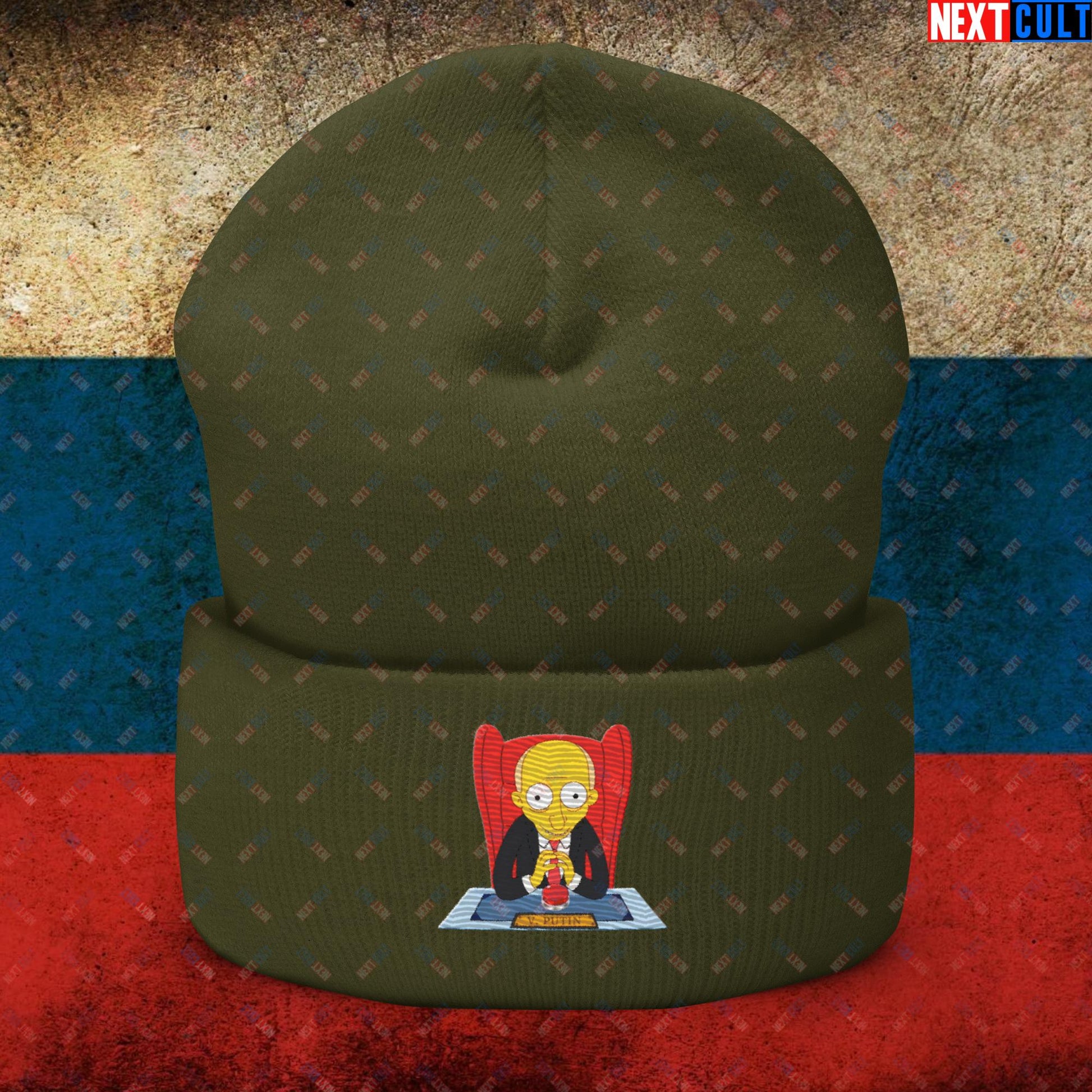 Anti Vladimir Putin Funny Mr. Burns Simpsons Cuffed Beanie Next Cult Brand