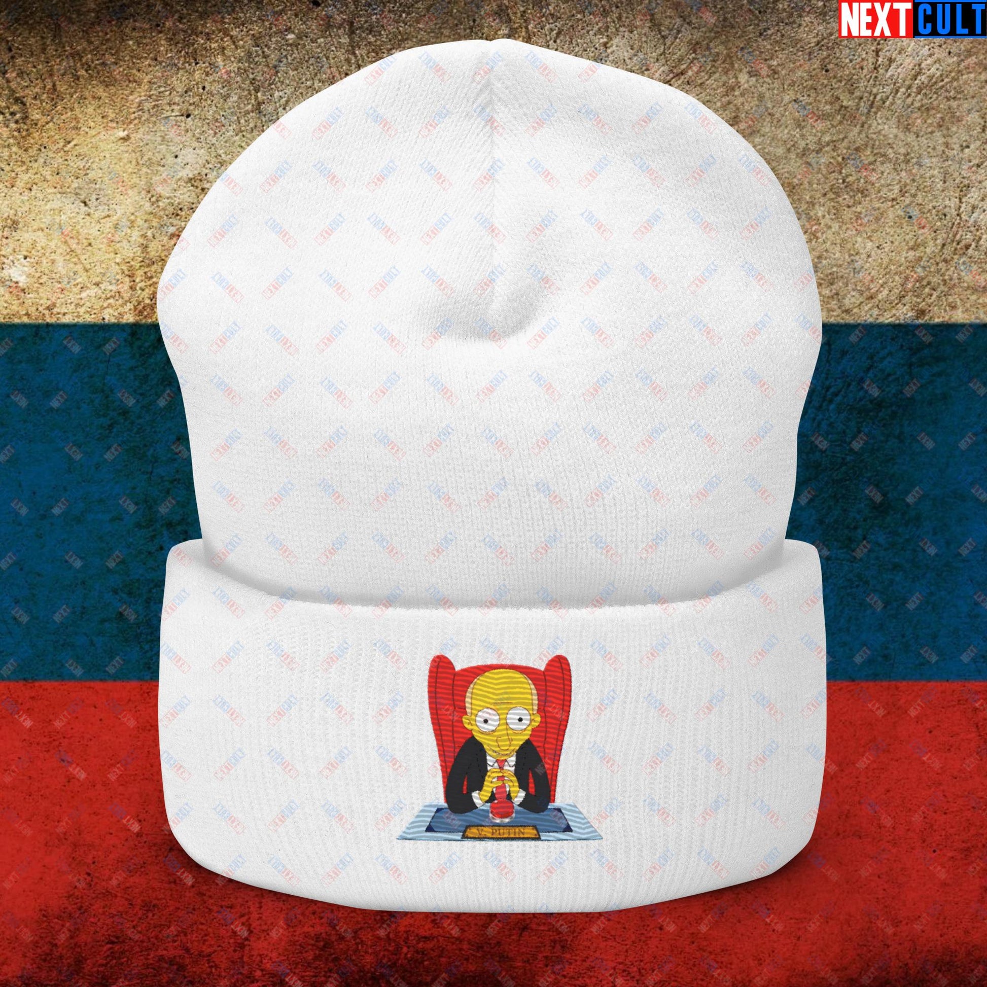 Anti Vladimir Putin Funny Mr. Burns Simpsons Cuffed Beanie Next Cult Brand