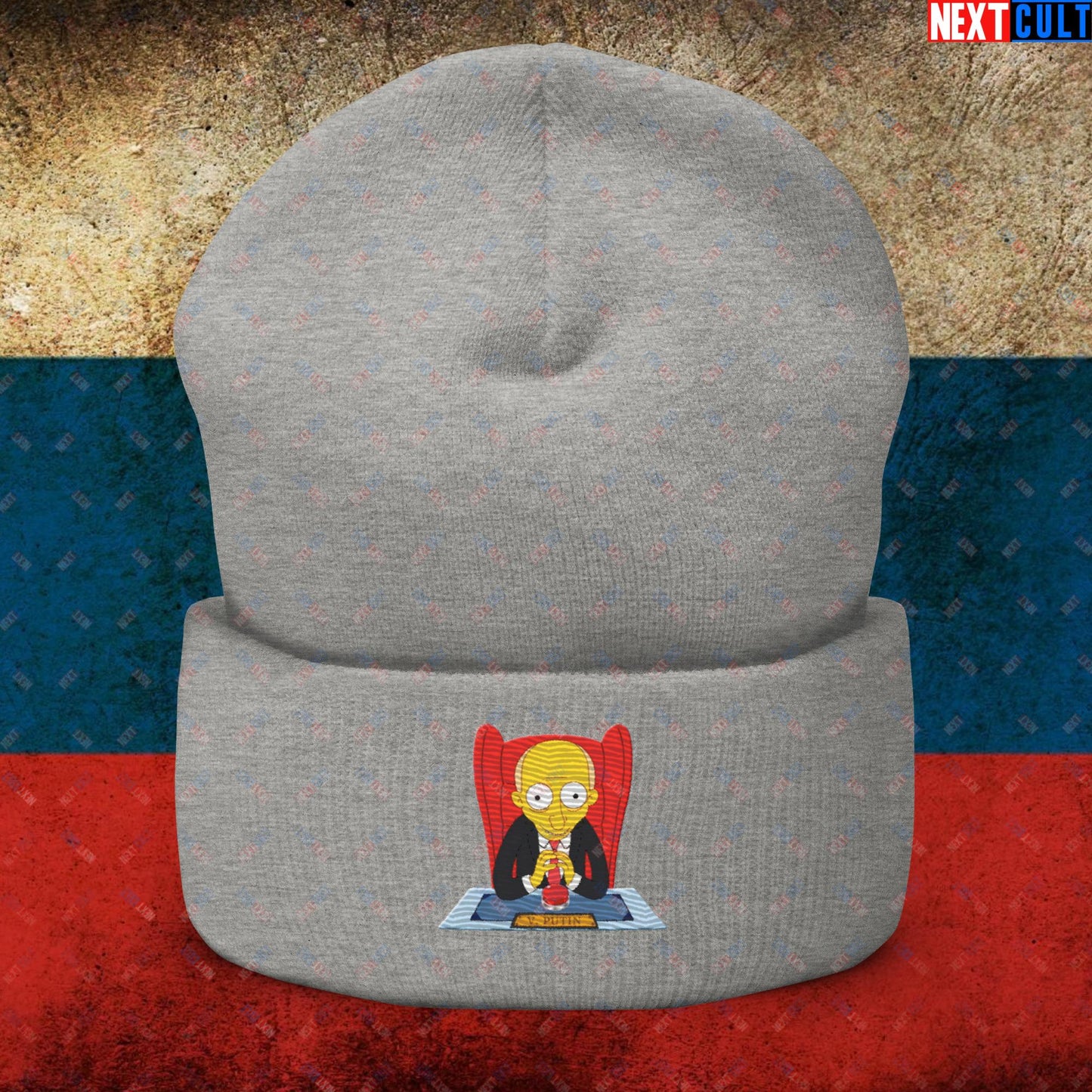 Anti Vladimir Putin Funny Mr. Burns Simpsons Cuffed Beanie Next Cult Brand