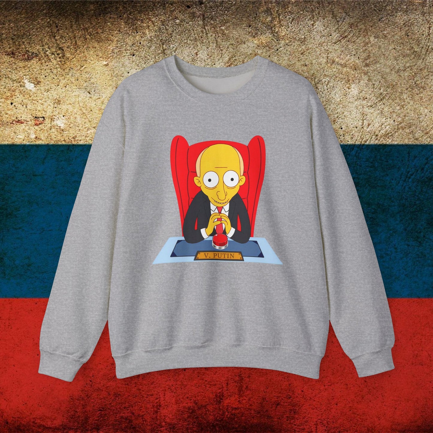 Anti Vladimir Putin Funny Mr. Burns Simpsons Unisex Heavy Blend Crewneck Sweatshirt Next Cult Brand