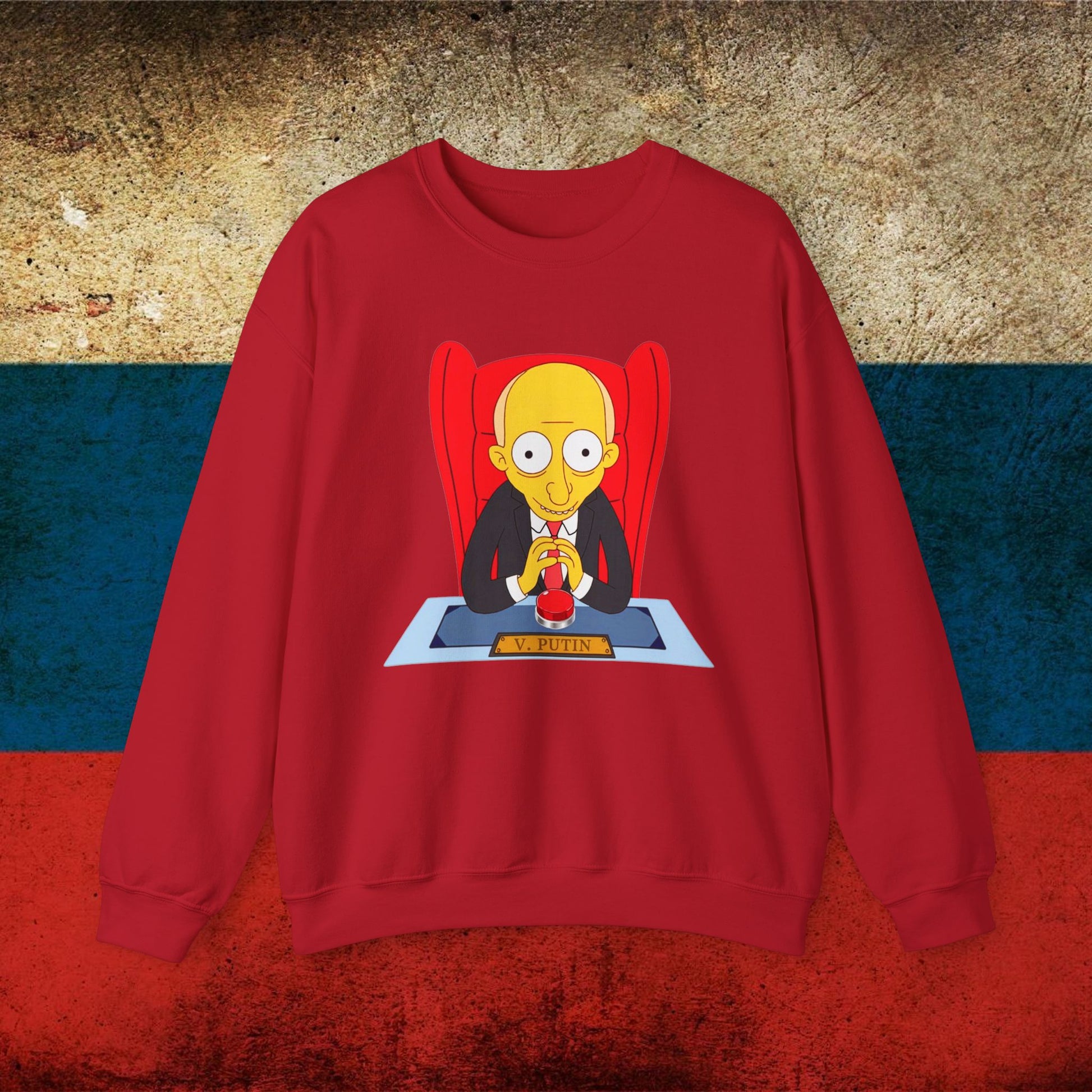 Anti Vladimir Putin Funny Mr. Burns Simpsons Unisex Heavy Blend Crewneck Sweatshirt Next Cult Brand