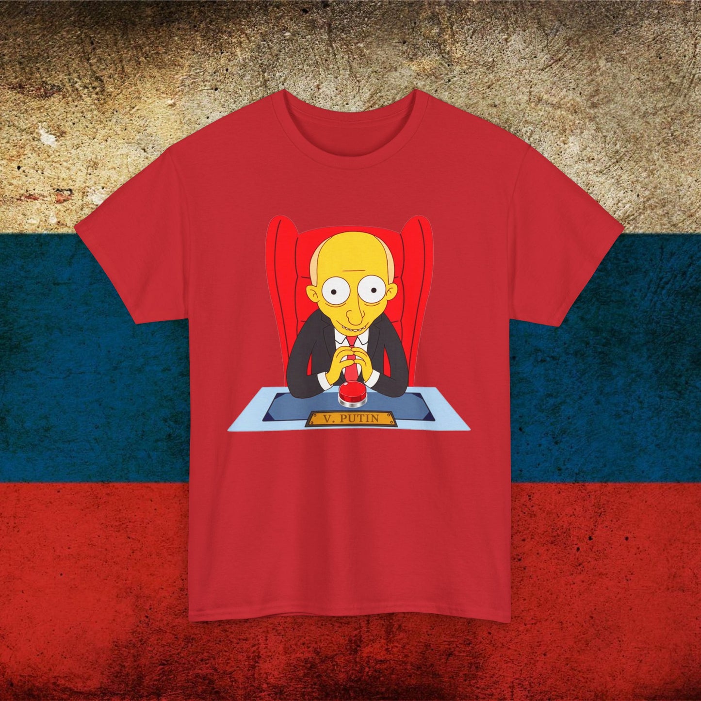 Anti Vladimir Putin Funny Mr. Burns Simpsons Unisex Heavy Cotton Tee Next Cult Brand