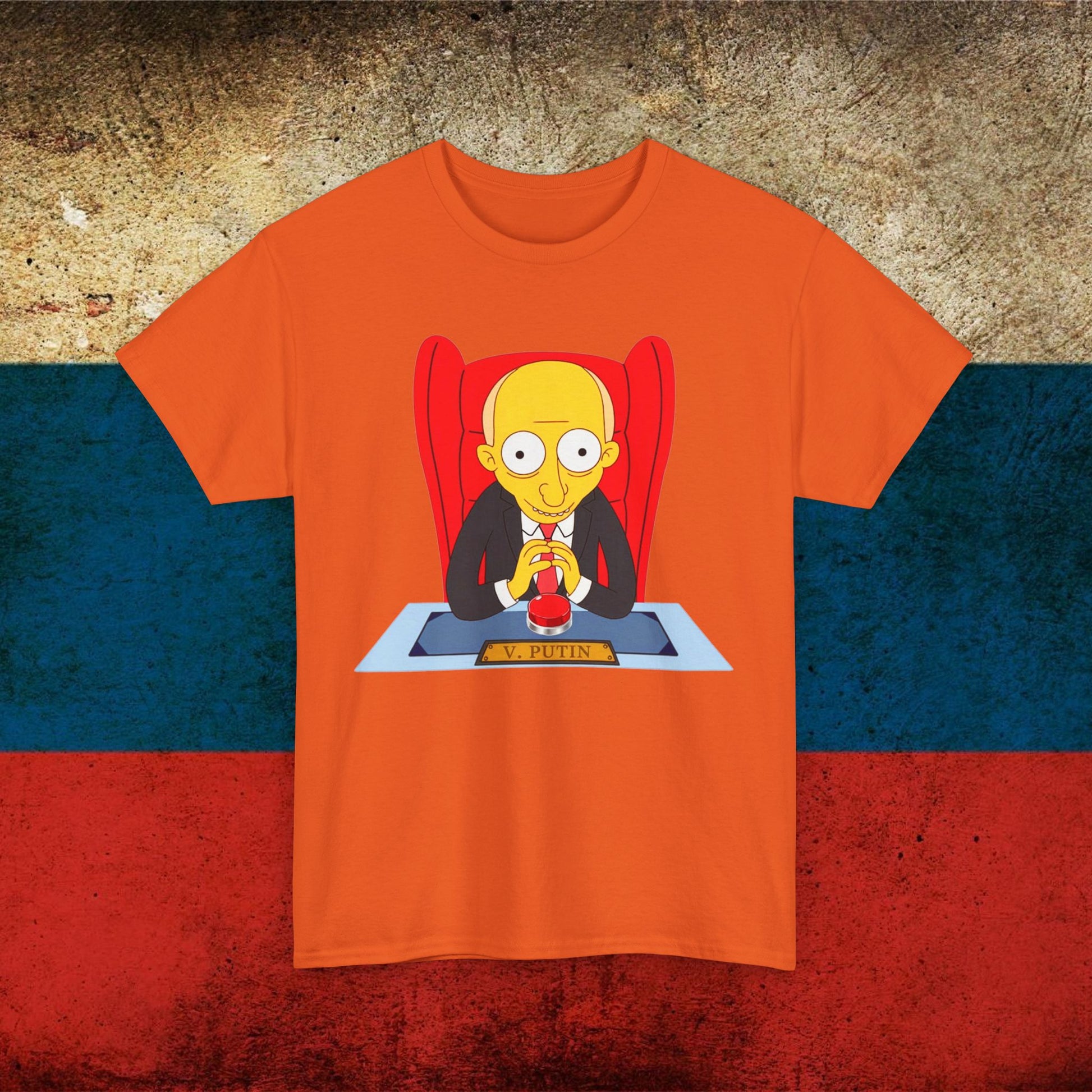 Anti Vladimir Putin Funny Mr. Burns Simpsons Unisex Heavy Cotton Tee Next Cult Brand