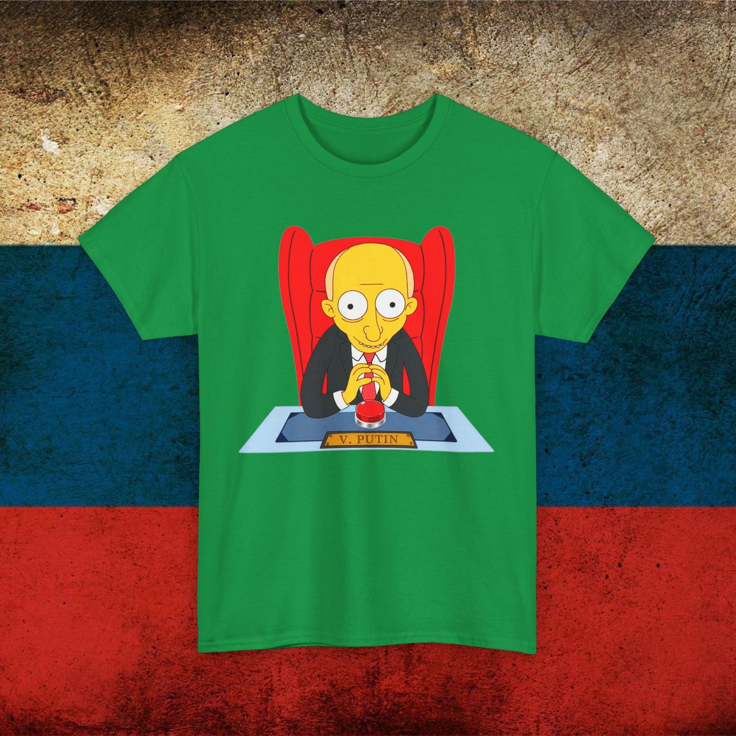 Anti Vladimir Putin Funny Mr. Burns Simpsons Unisex Heavy Cotton Tee Next Cult Brand