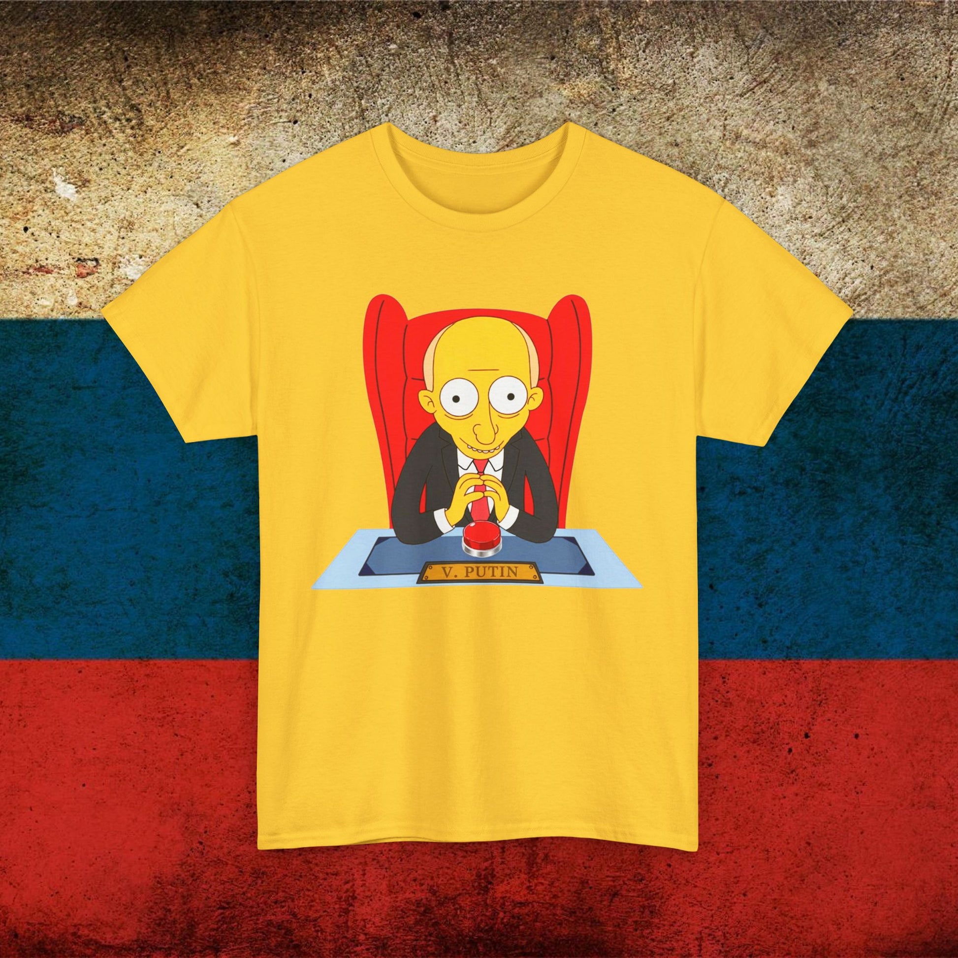 Anti Vladimir Putin Funny Mr. Burns Simpsons Unisex Heavy Cotton Tee Next Cult Brand