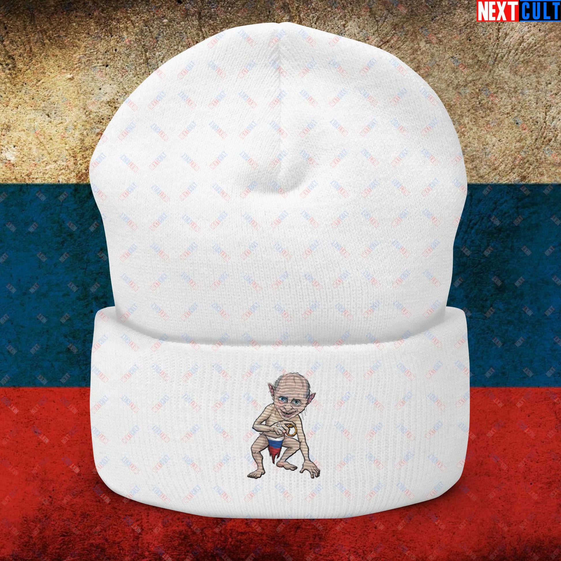 Anti Vladimir Putin Gollum Funny Cuffed Beanie Next Cult Brand