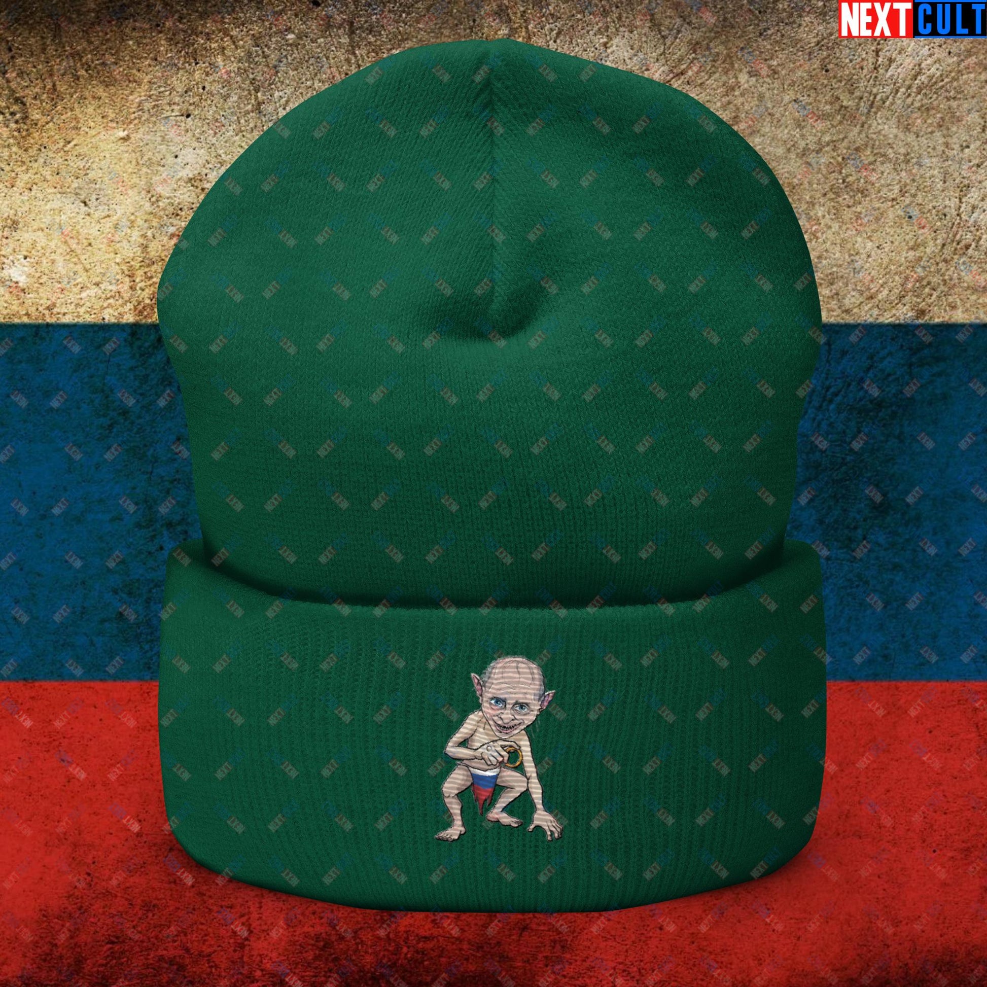 Anti Vladimir Putin Gollum Funny Cuffed Beanie Next Cult Brand