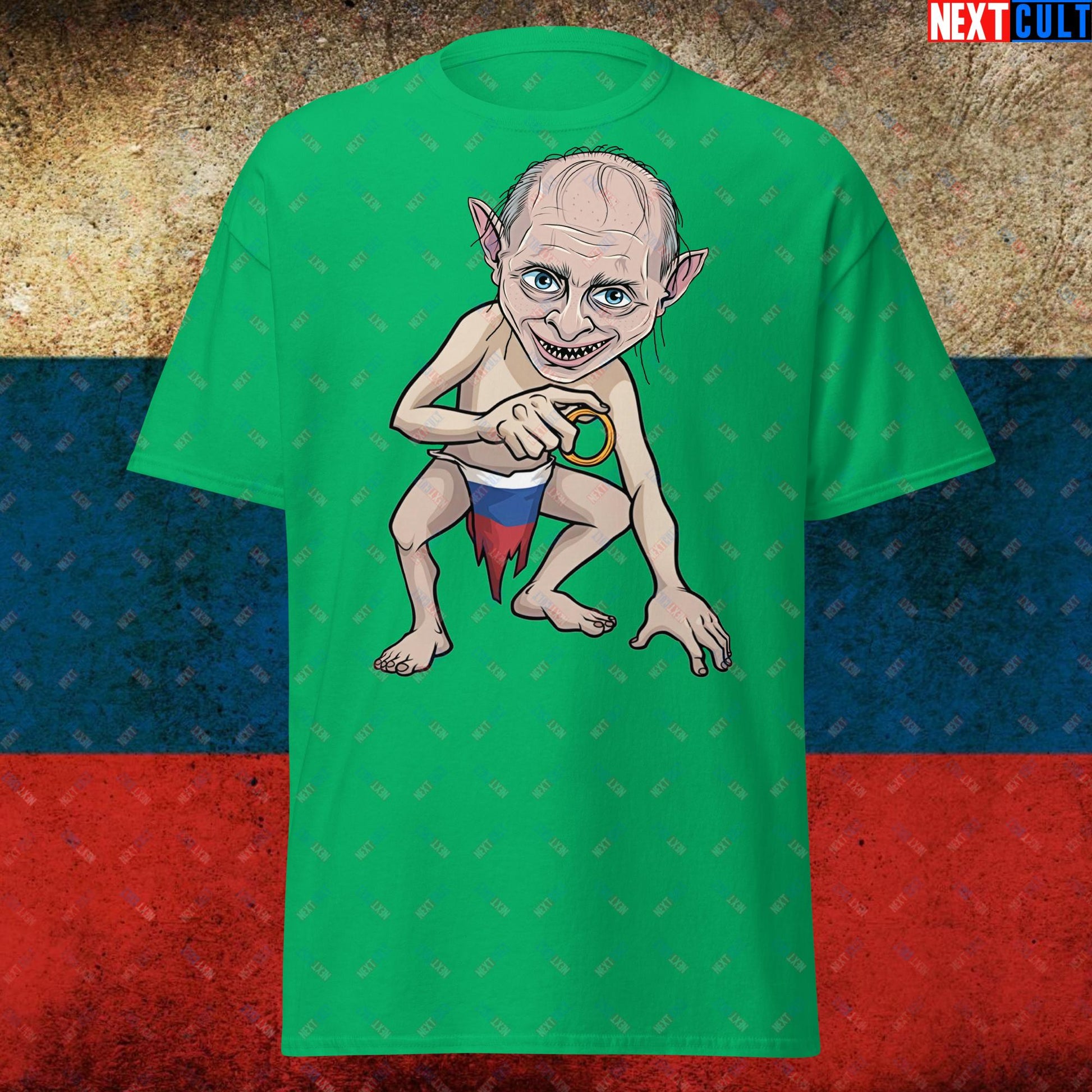 Anti Vladimir Putin Gollum Funny Unisex T-shirt Irish Green T-shirts Politics Vladimir Putin Next Cult Brand