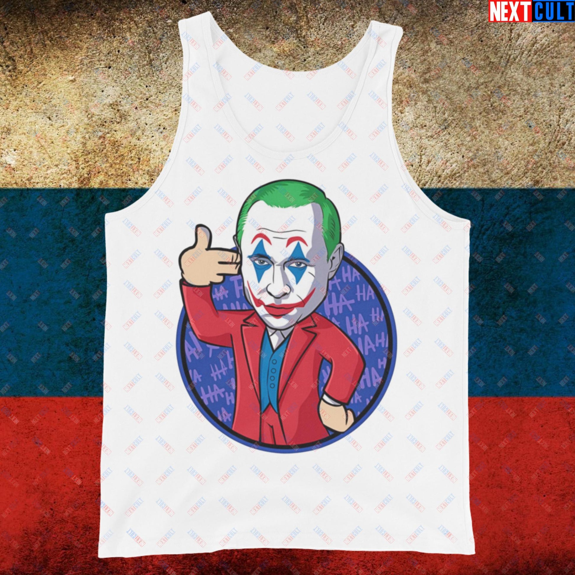 Anti Vladimir Putin Joker Tank Top White Tank Tops Politics Vladimir Putin Next Cult Brand