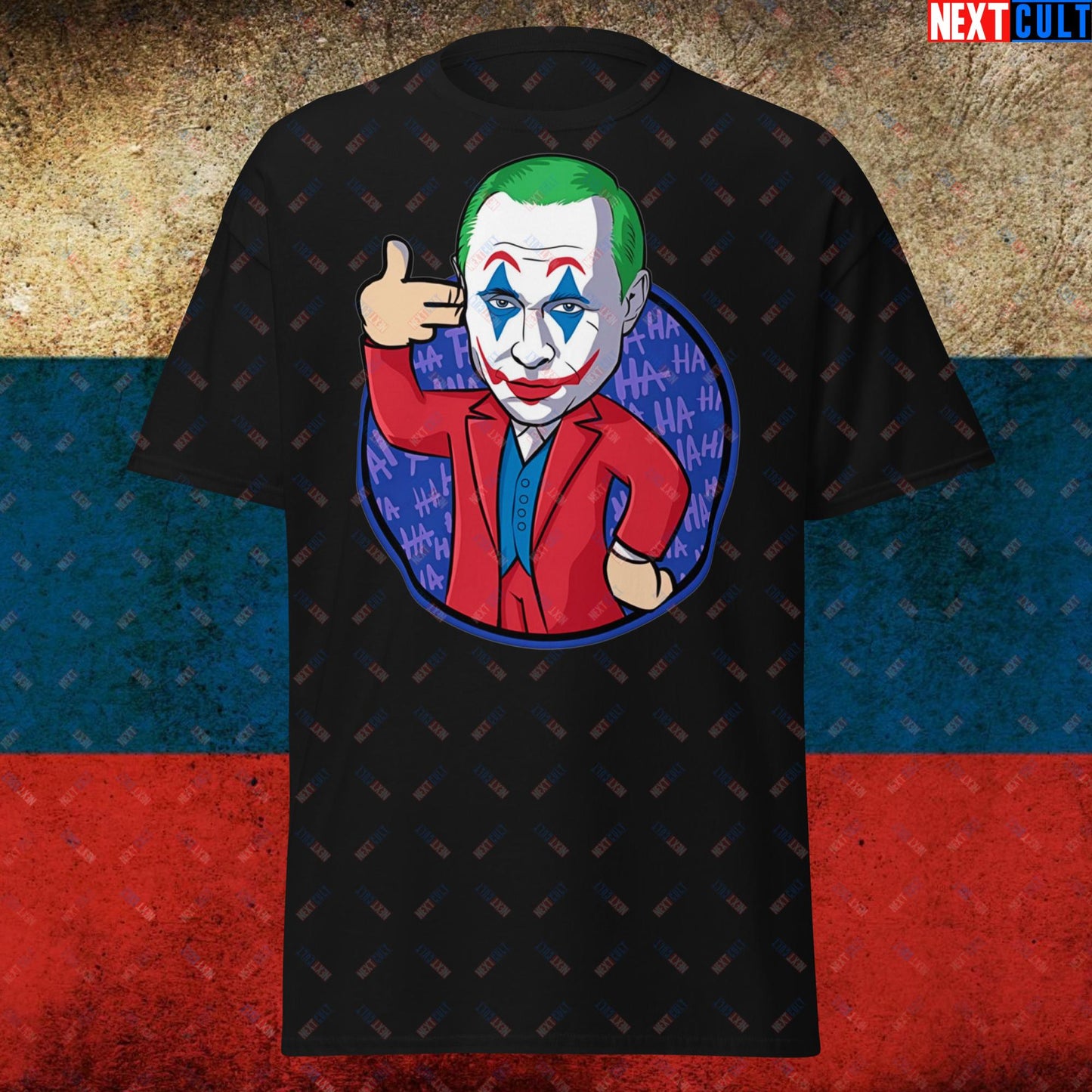 Anti Vladimir Putin Joker Unisex tee Black T-shirts Politics Vladimir Putin Next Cult Brand