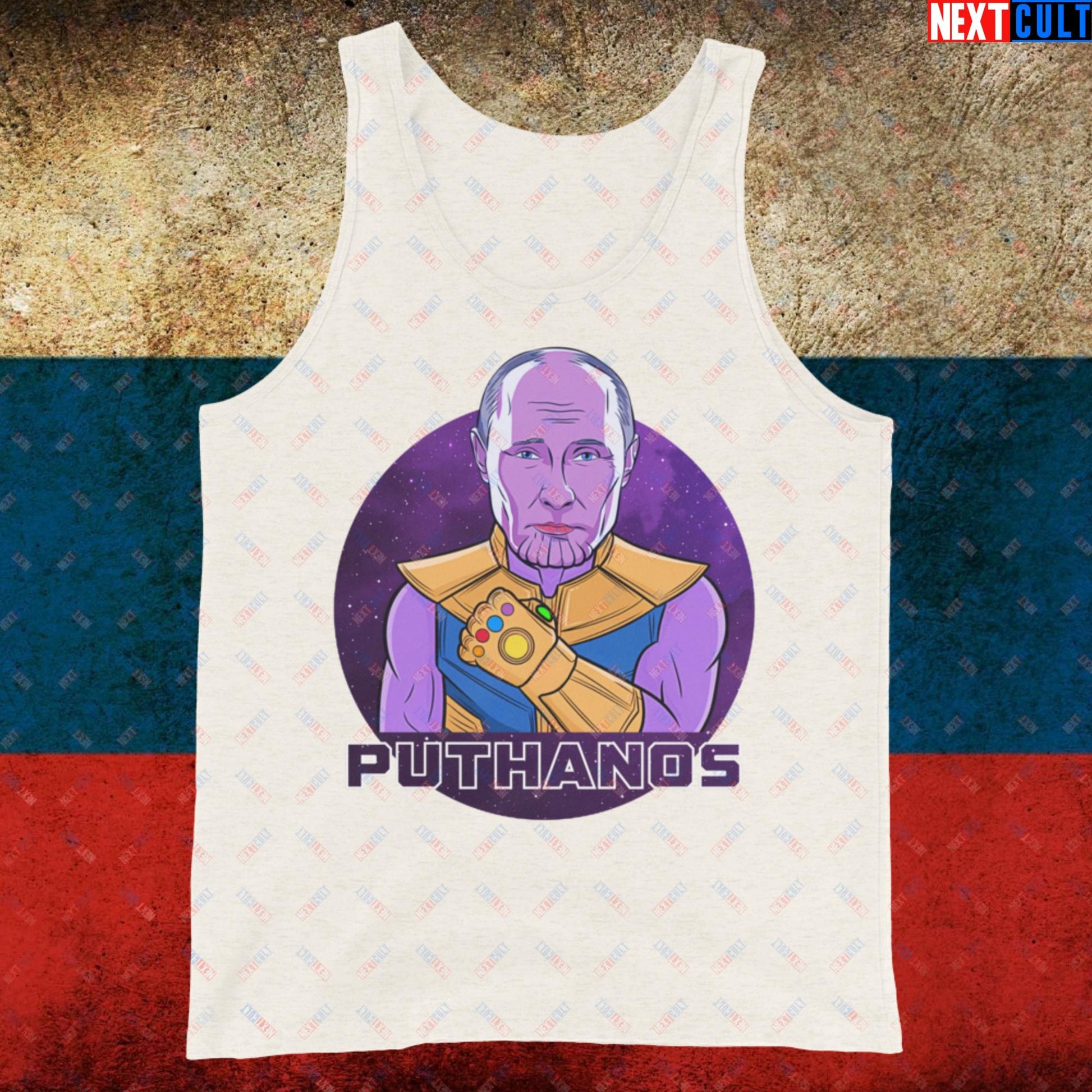 Anti Vladimir Putin Thanos Tank Top Oatmeal Triblend Tank Tops Politics Vladimir Putin Next Cult Brand