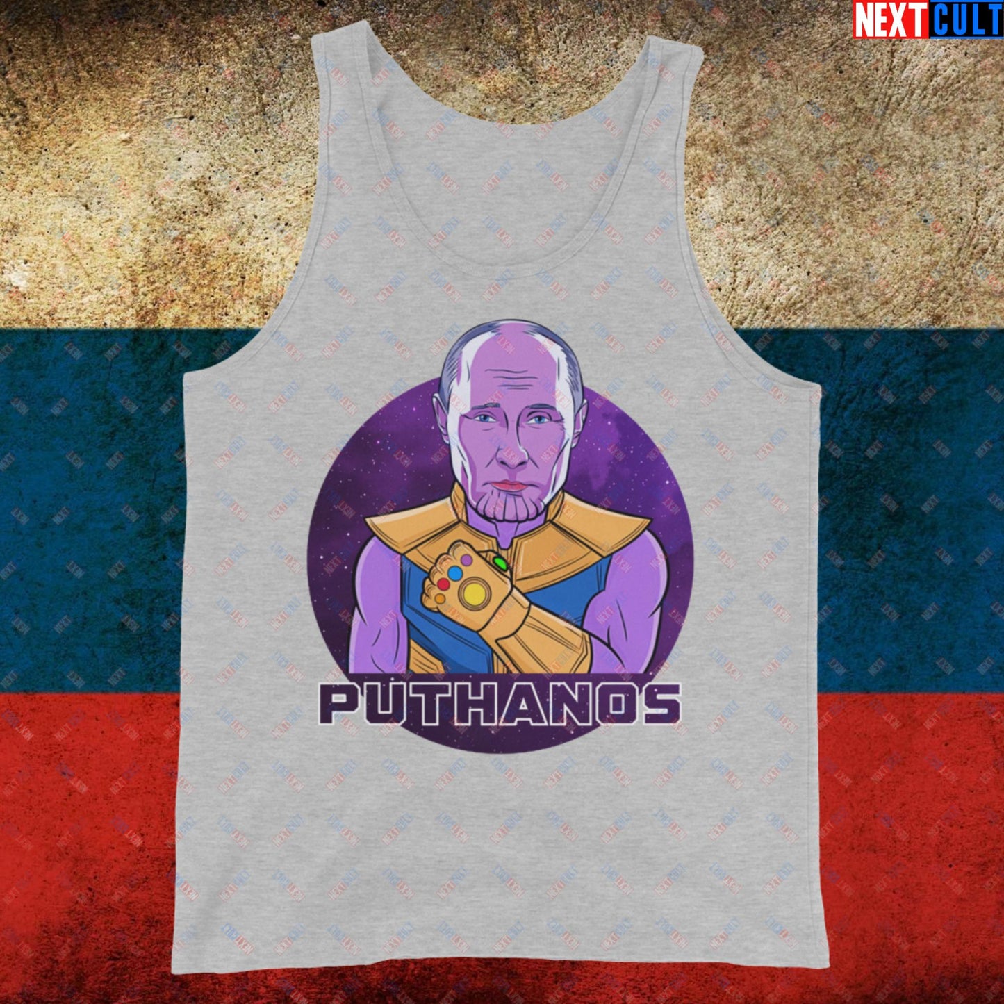 Anti Vladimir Putin Thanos Tank Top Athletic Heather Tank Tops Politics Vladimir Putin Next Cult Brand