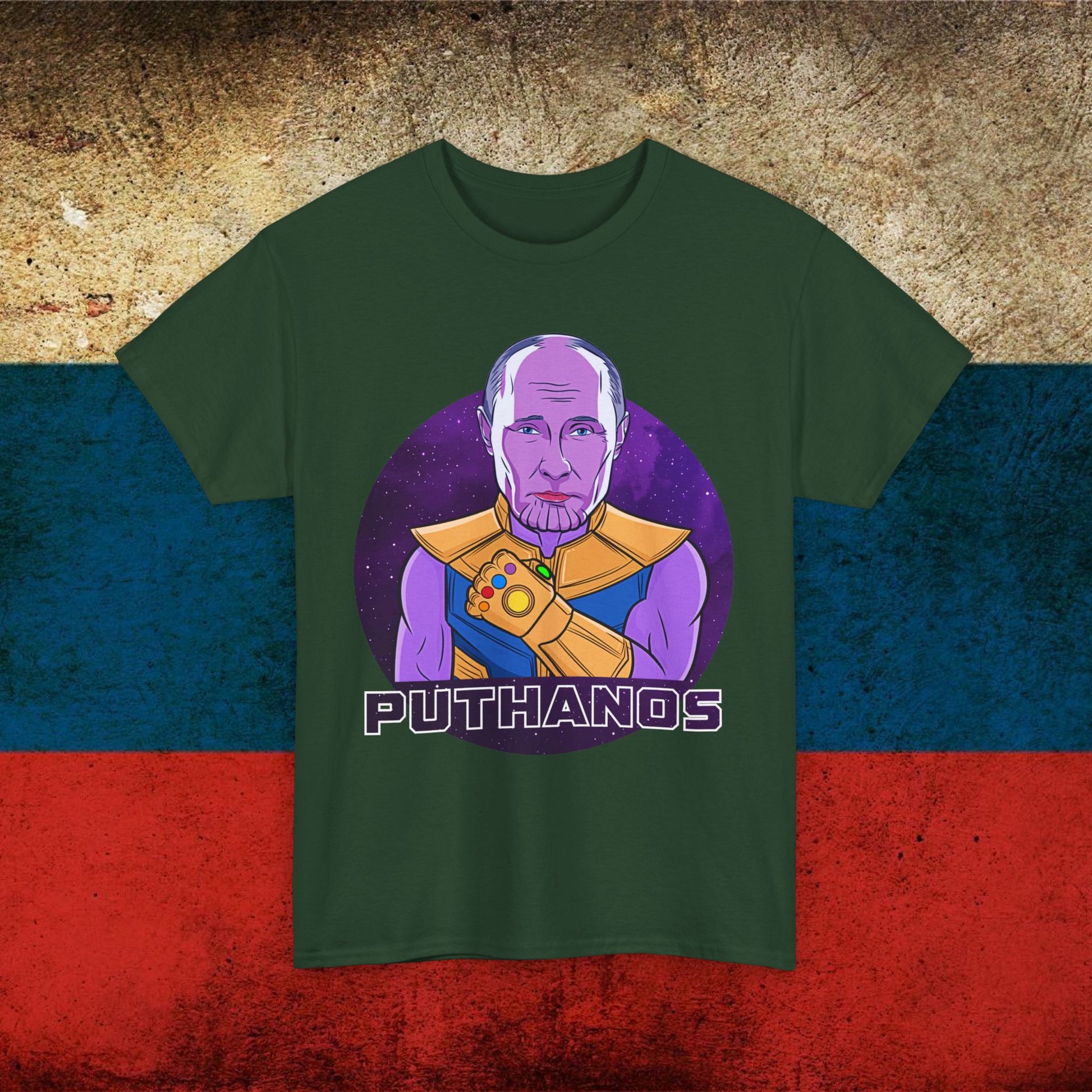 Anti Vladimir Putin Thanos Unisex Heavy Cotton Tee Next Cult Brand